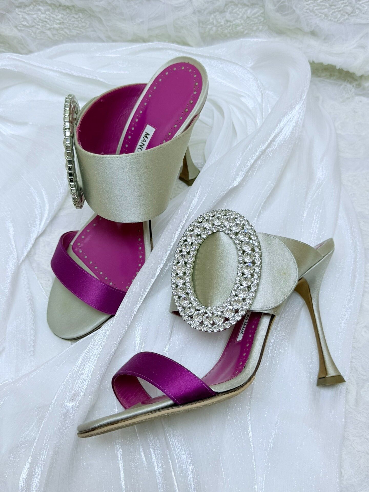 Manolo Blahnik Manolo Blahnik Purple Sandals us_7 Women Size US 7 / IT 37 - 1 Thumbnail