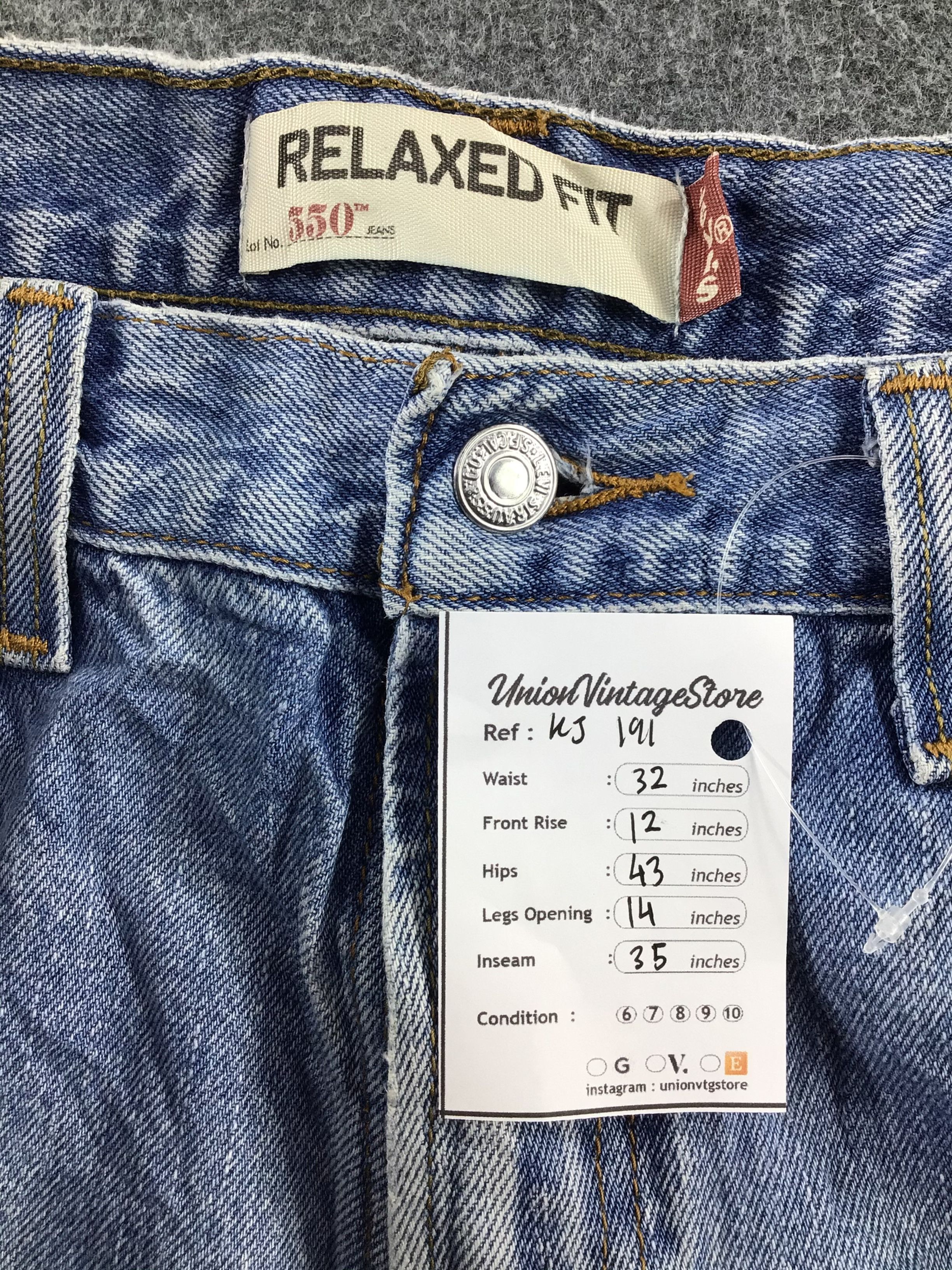 Levi's Vintage Levis 550 Jeans Faded Blue Denim KJ191 Size US 33 - 12 Thumbnail