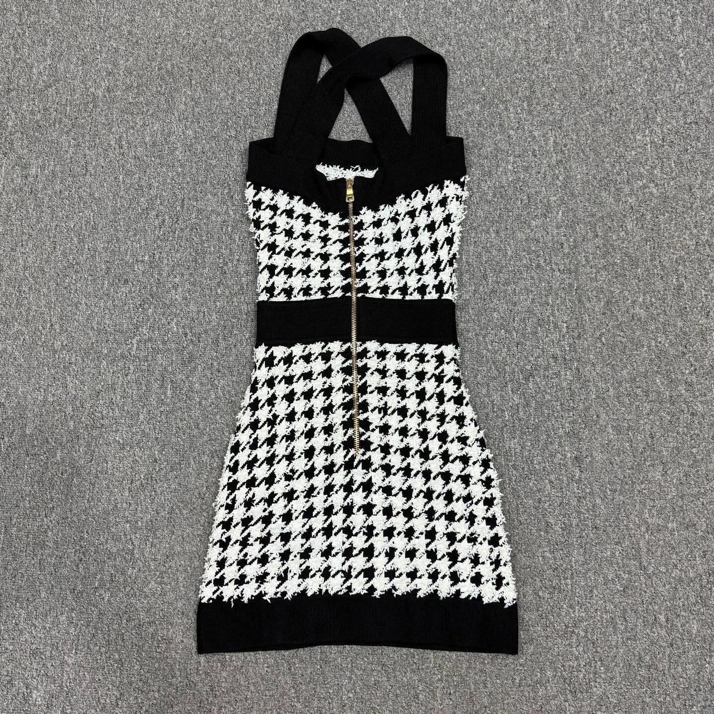 Balmain Balmain Coco-style houndstooth bodycon dress 34 MINT Size XS / US 0-2 / IT 36-38 - 2 Thumbnail