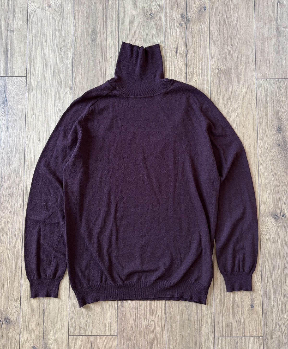 Prada Prada Burgundy Violet Turtleneck Sweater Size US XL / EU 56 / 4 - 2 Thumbnail