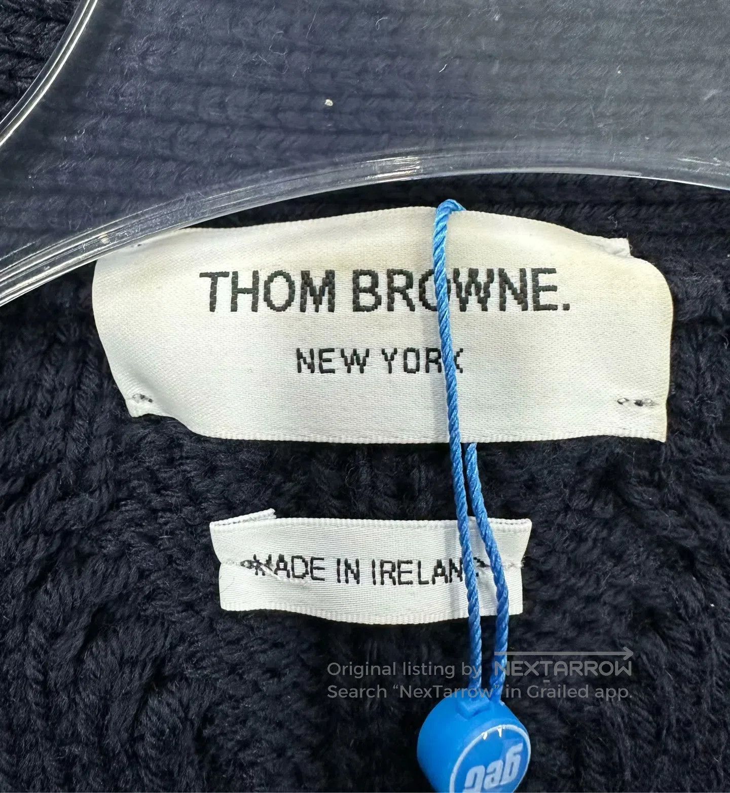 Thom Browne Thom Browne Dark Blue Tweed Four Stripe Knit Cardigan Jack Size US S / EU 44-46 / 1 - 3 Thumbnail