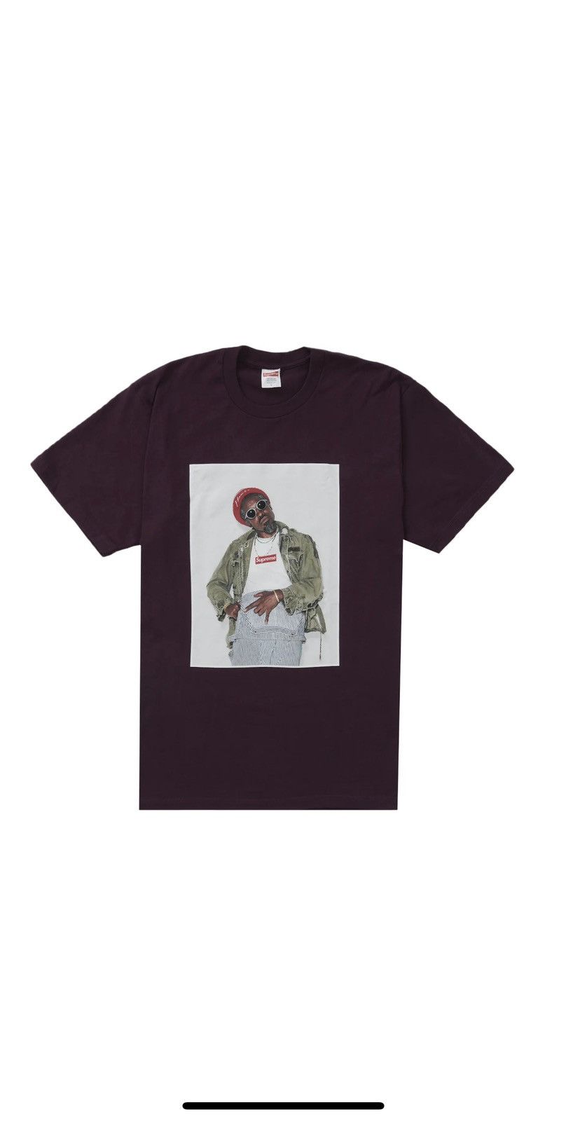 Supreme Supreme Andre 3000 Photo Tee Eggplant Large | Grailed