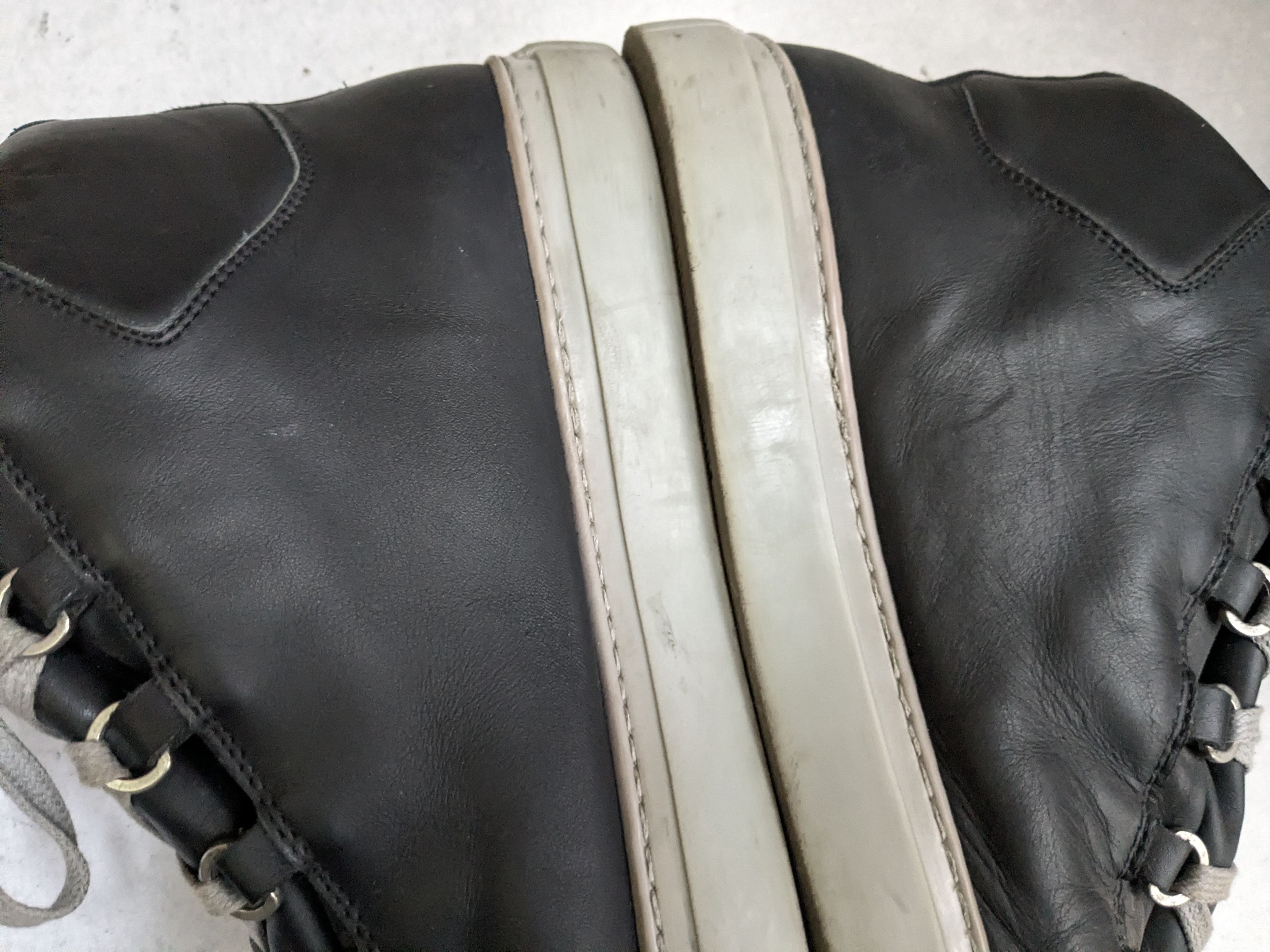 Balenciaga Balenciaga Arena Sneakers Black Gray 13 High Tops Leather Size US 13 / EU 46 - 13 Thumbnail