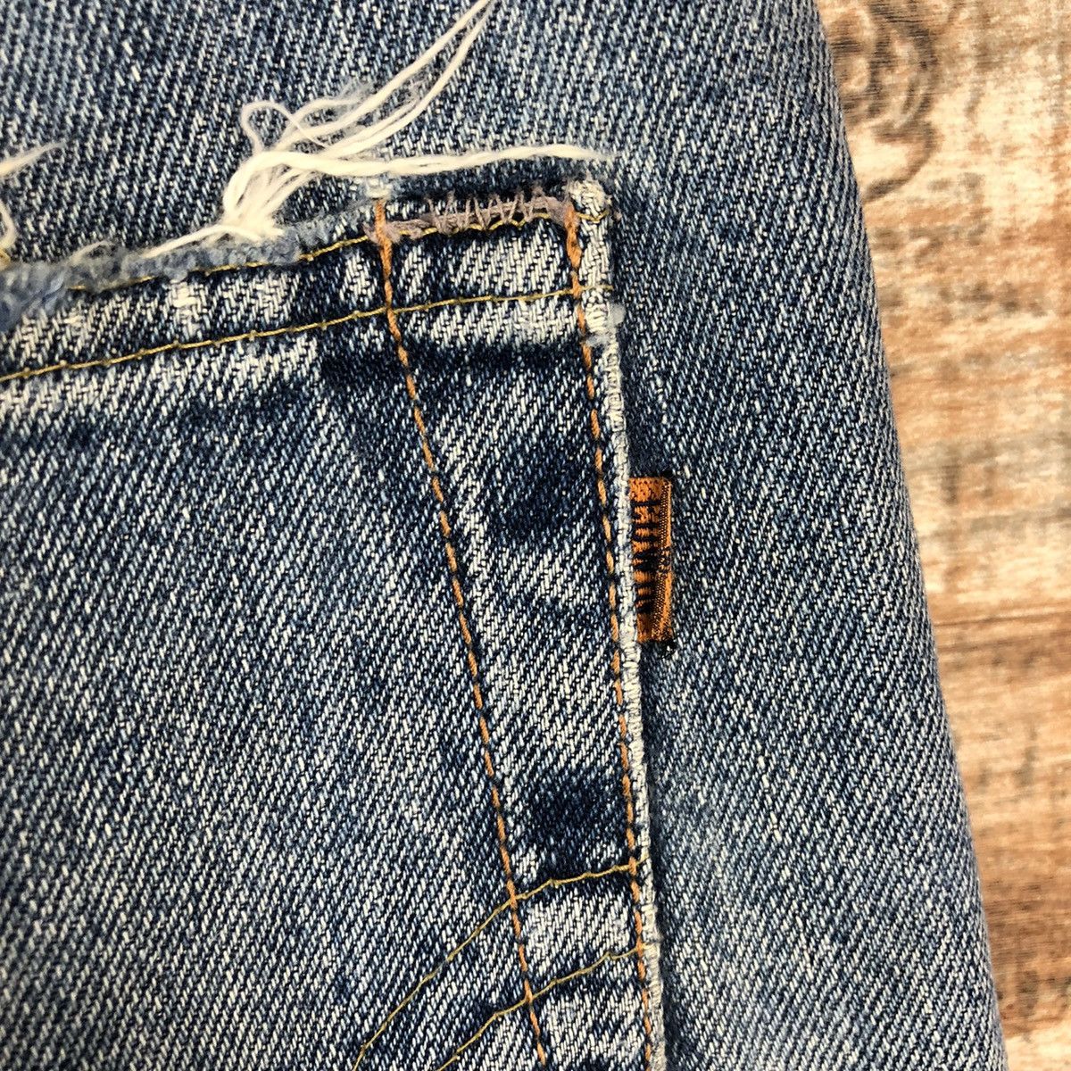 Edwin DLL Edwin Blue selvedge Distressed ripped Denim Pants #C250 Size US 34 / EU 50 - 19 Thumbnail