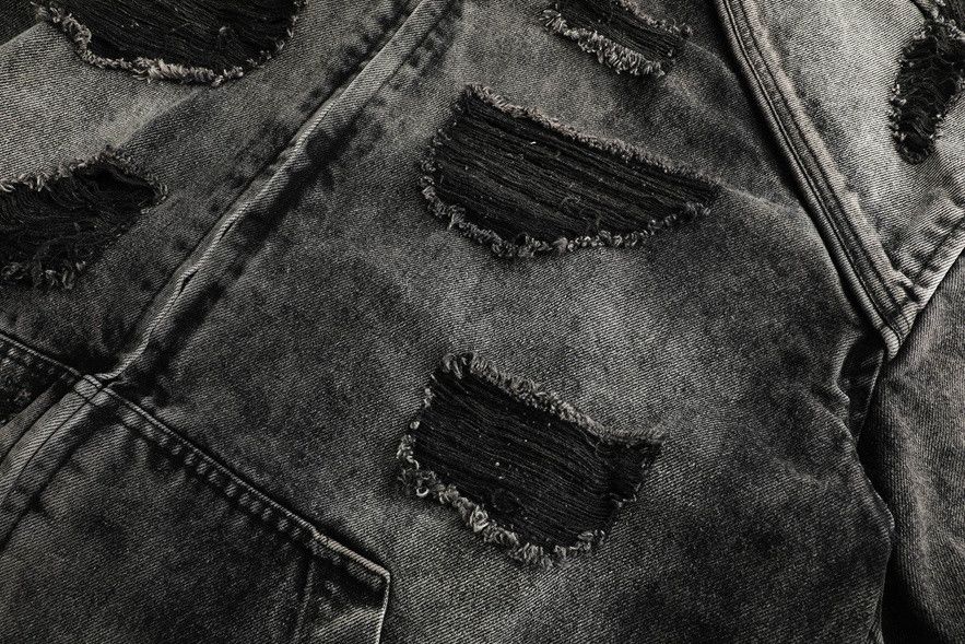 Juun.J Juun.J Destroyed Denim Hooded Jacket Size US M / EU 48-50 / 2 - 5 Thumbnail