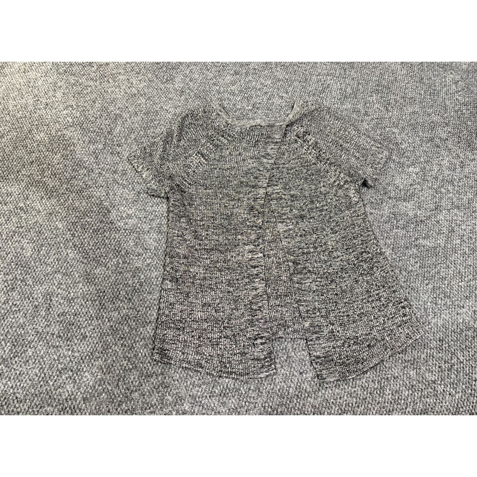 Eileen Fisher Eileen Fisher Knit Sweater Womens L Gray Marled Short Sleeve Pullover Casual Classic Knit Hemp Nylon Breathing Lightweight Size L / US 10 / IT 46 - 7 Thumbnail
