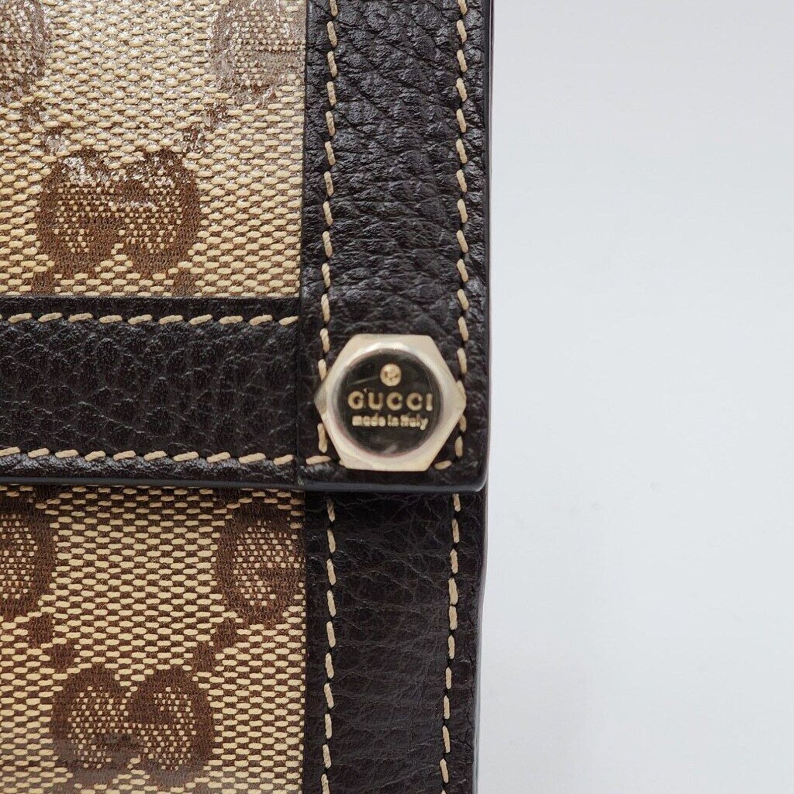 Gucci Gucci Monogram Continental Charmy Wallet Brown Size ONE SIZE - 10 Thumbnail