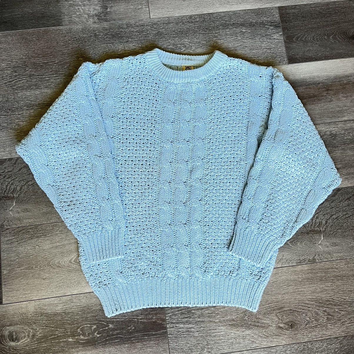 Vintage Vintage 1990s Greek Knitwear Cable Knit Fisherman Sweater Size US M / EU 48-50 / 2 - 1 Thumbnail