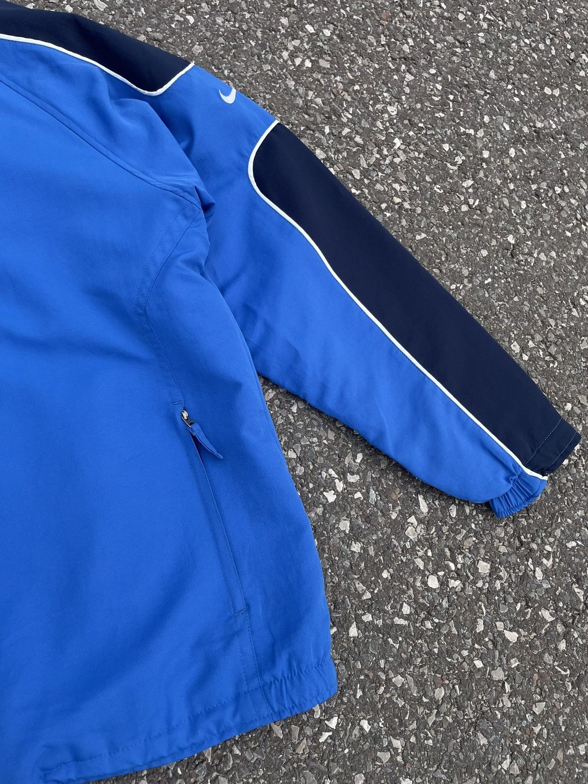 Nike × Vintage Vintage 90's Nike Nylon Zip Olympic Jacket Windbreaker Blue Size US XL / EU 56 / 4 - 4 Thumbnail
