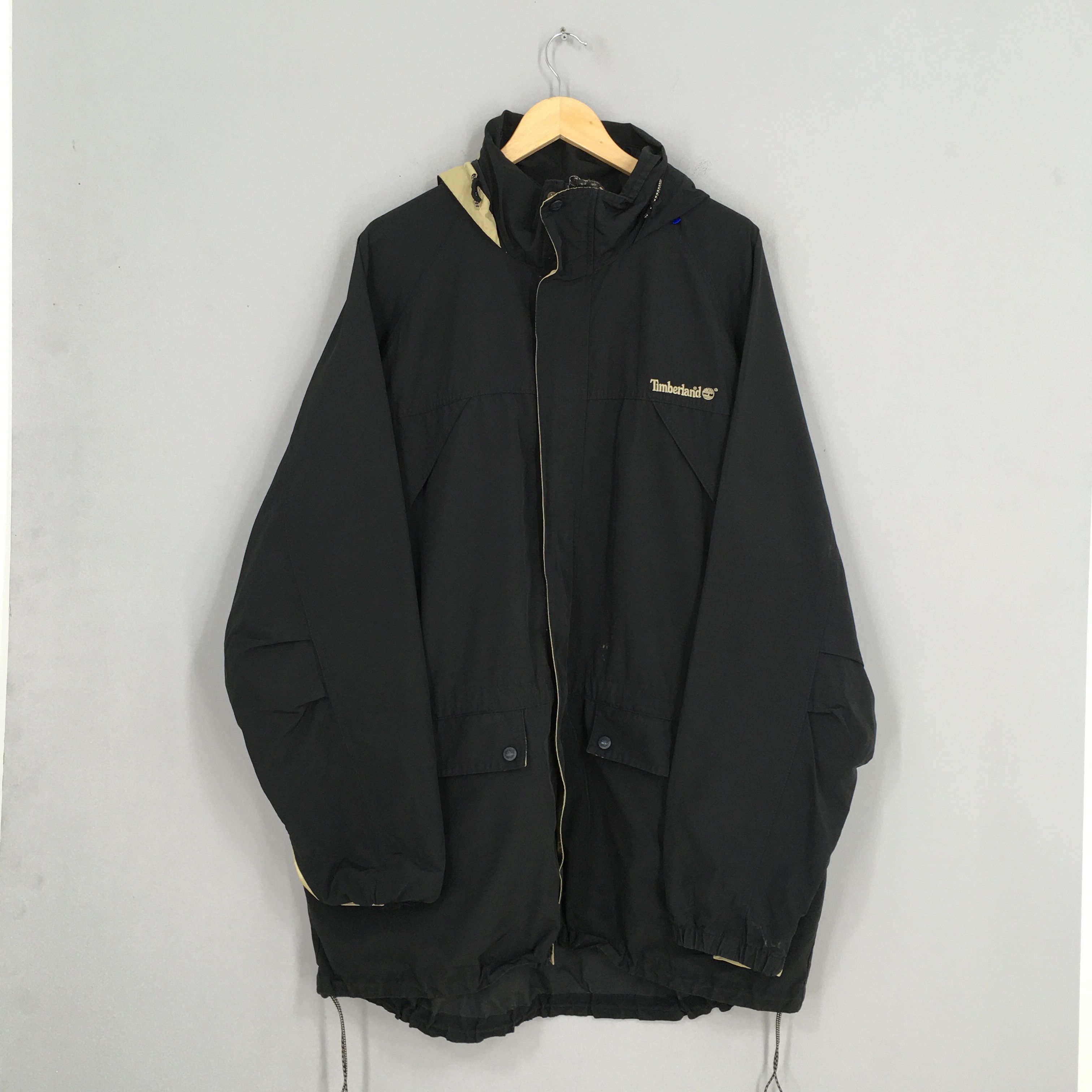 image of 90's Timberland Weathergear Hoodie Parka Xlarge in Black, Men's