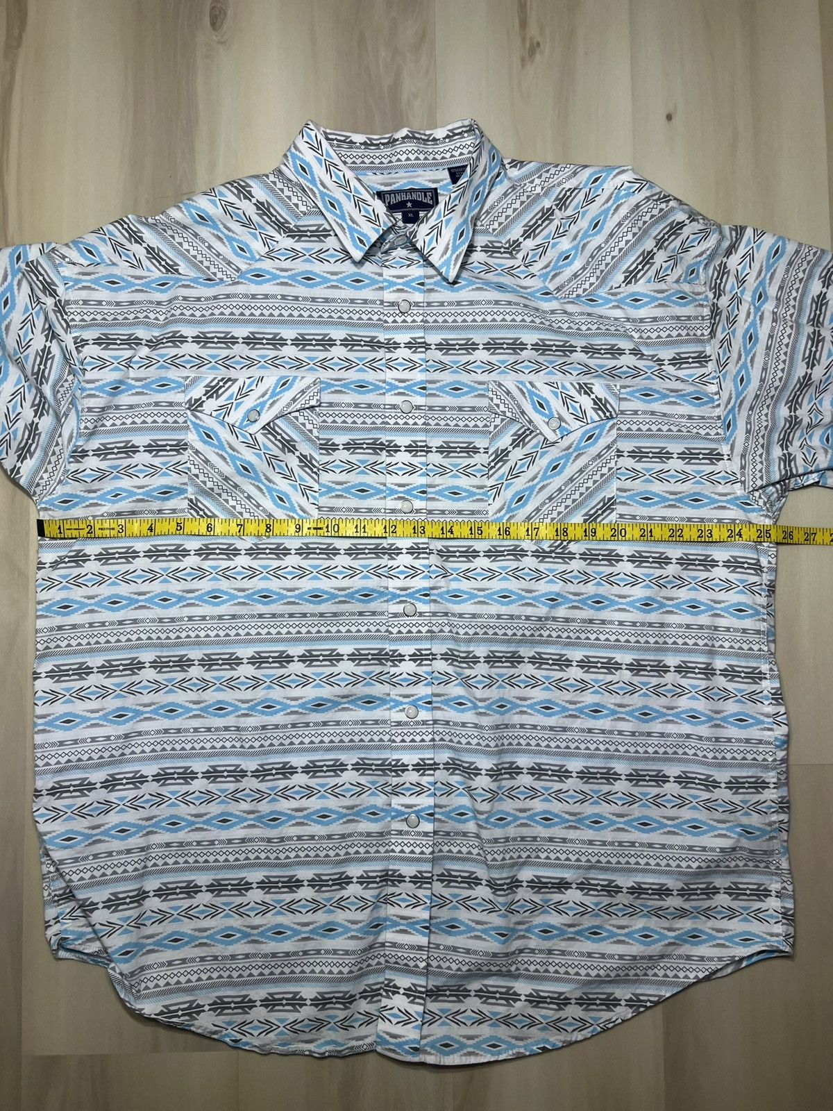 Panhandle Slim Panhandle Cowboy Western Shirt XL Pearl Snap Aztec Turquoise Size US XL / EU 56 / 4 - 6 Thumbnail