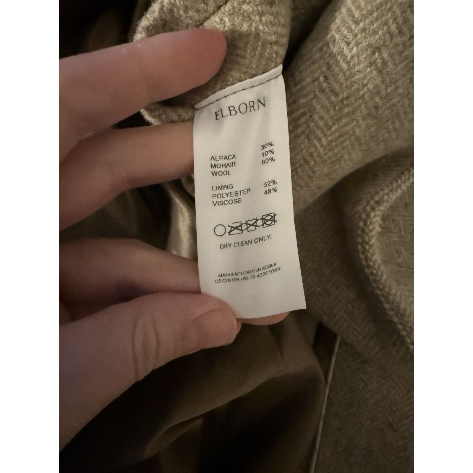 Other Elborn Wool Alpaca Mohair Tan Beige Coat Gold Buttons M Size M / US 6-8 / IT 42-44 - 4 Thumbnail
