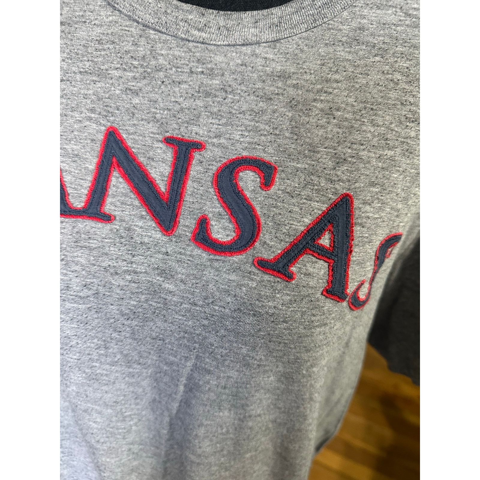 47 Brand 47 KANSAS JAYHAWKS GREY SHORT SLEEVE FASHION T SHIRT Size US L / EU 52-54 / 3 - 2 Thumbnail