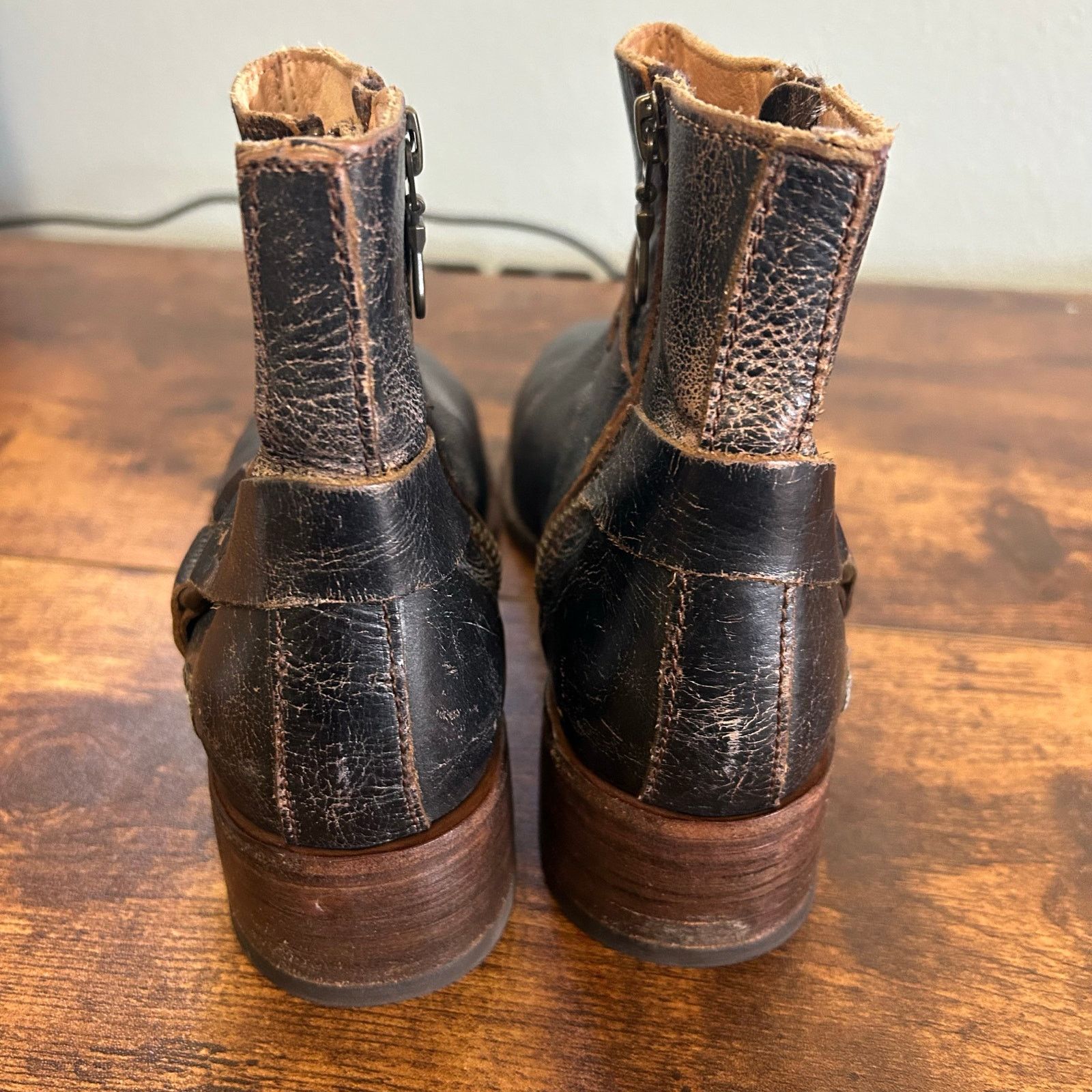 Bed Stu Bed Stu Boots Winslet Black Leather Ankle Boots 8.5 Patina Size US 8.5 / IT 38.5 - 8 Thumbnail