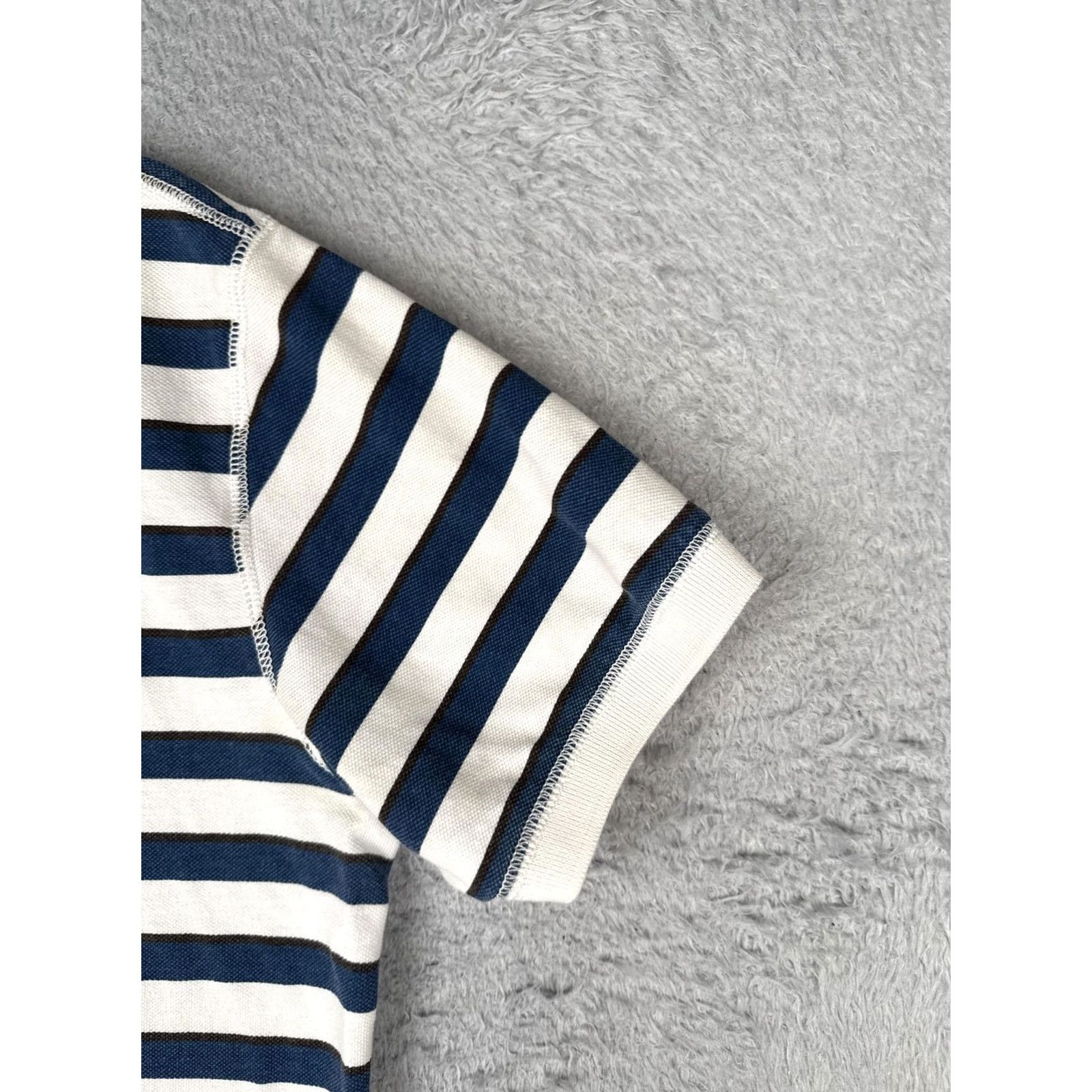 Gap Gap Polo Shirt Mens L Blue White Striped Athletic Fit Logo Casual Knit Shirt Size US L / EU 52-54 / 3 - 2 Thumbnail