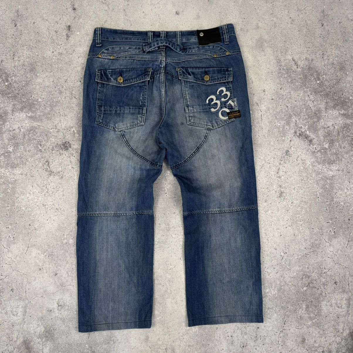G-Star Vintage G-Star RAW GS3301 Double Knee Big Logo Denim Jeans Size US 30 / EU 46 - 9 Thumbnail