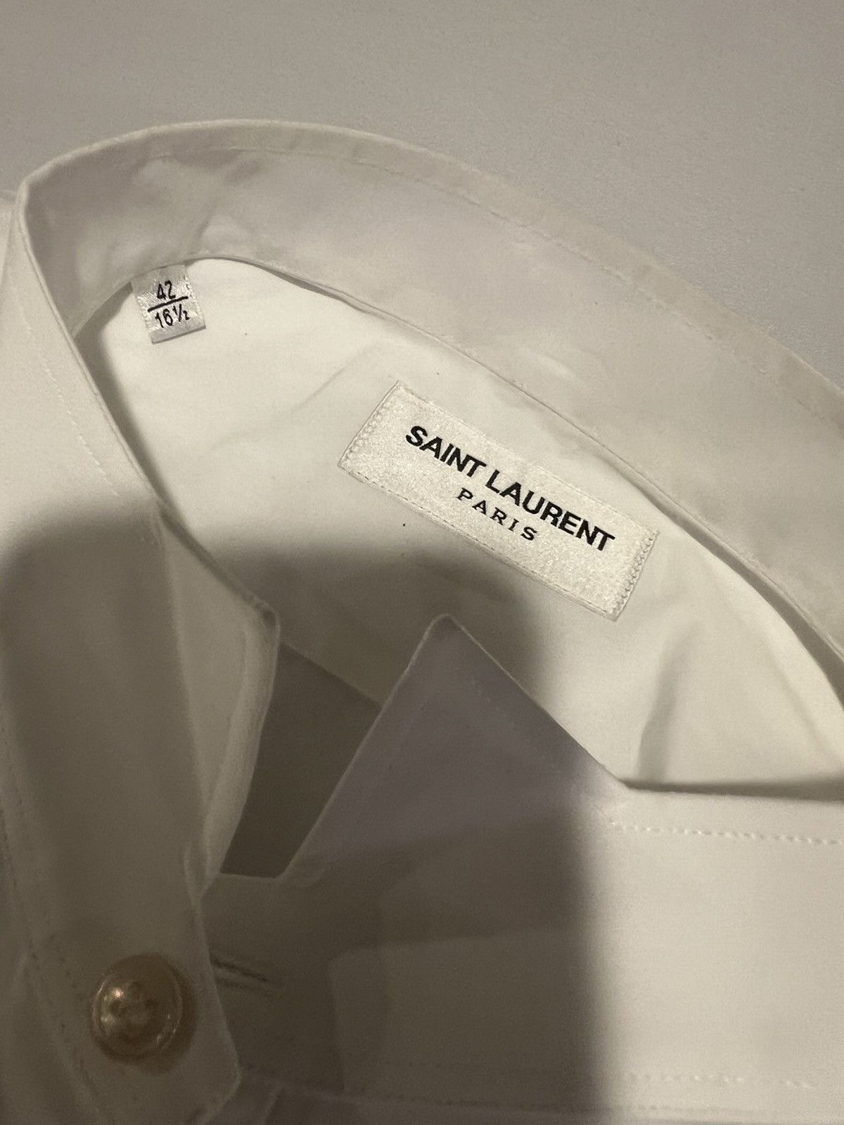 Saint Laurent Paris Saint Laurent men’s cotton dress shirt. 42/16.5. $820 Size US L / EU 52-54 / 3 - 3 Thumbnail