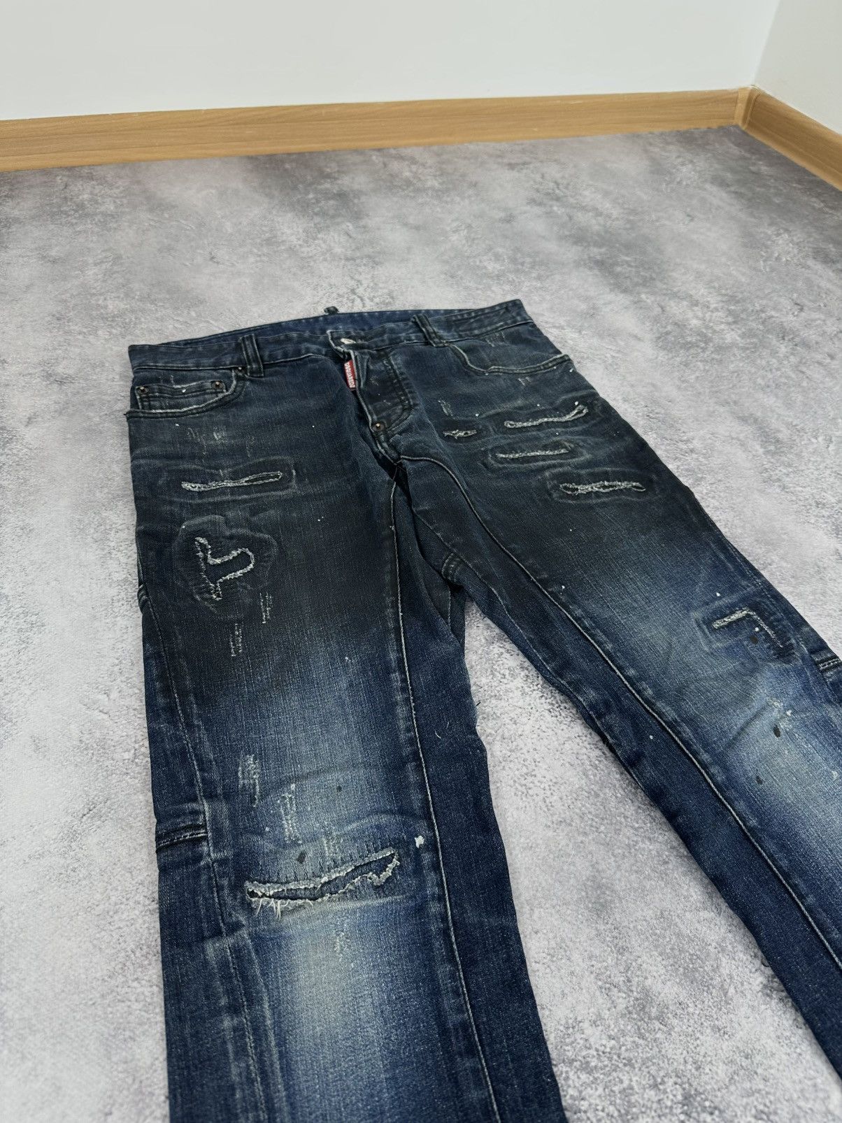 Dsquared2 Dsquared2 Avant Garde Distressed Designer Luxury Opium Jeans Size US 32 / EU 48 - 4 Thumbnail