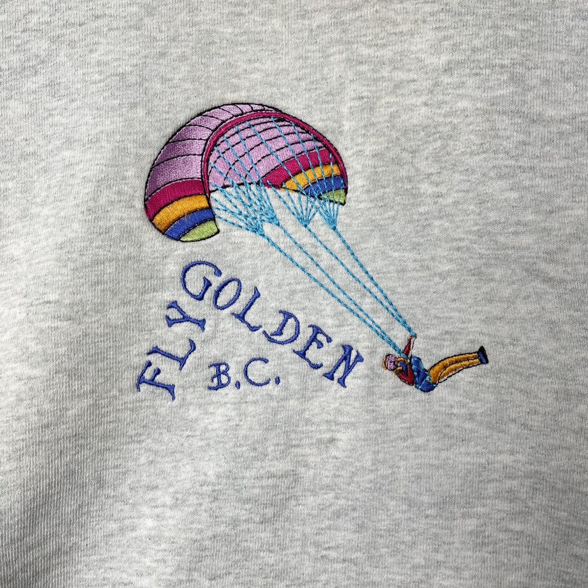 Fruit Of The Loom Vintage 90s Fruit of the Loom “Fly Golden BC” Sweatshirt Size US L / EU 52-54 / 3 - 3 Thumbnail