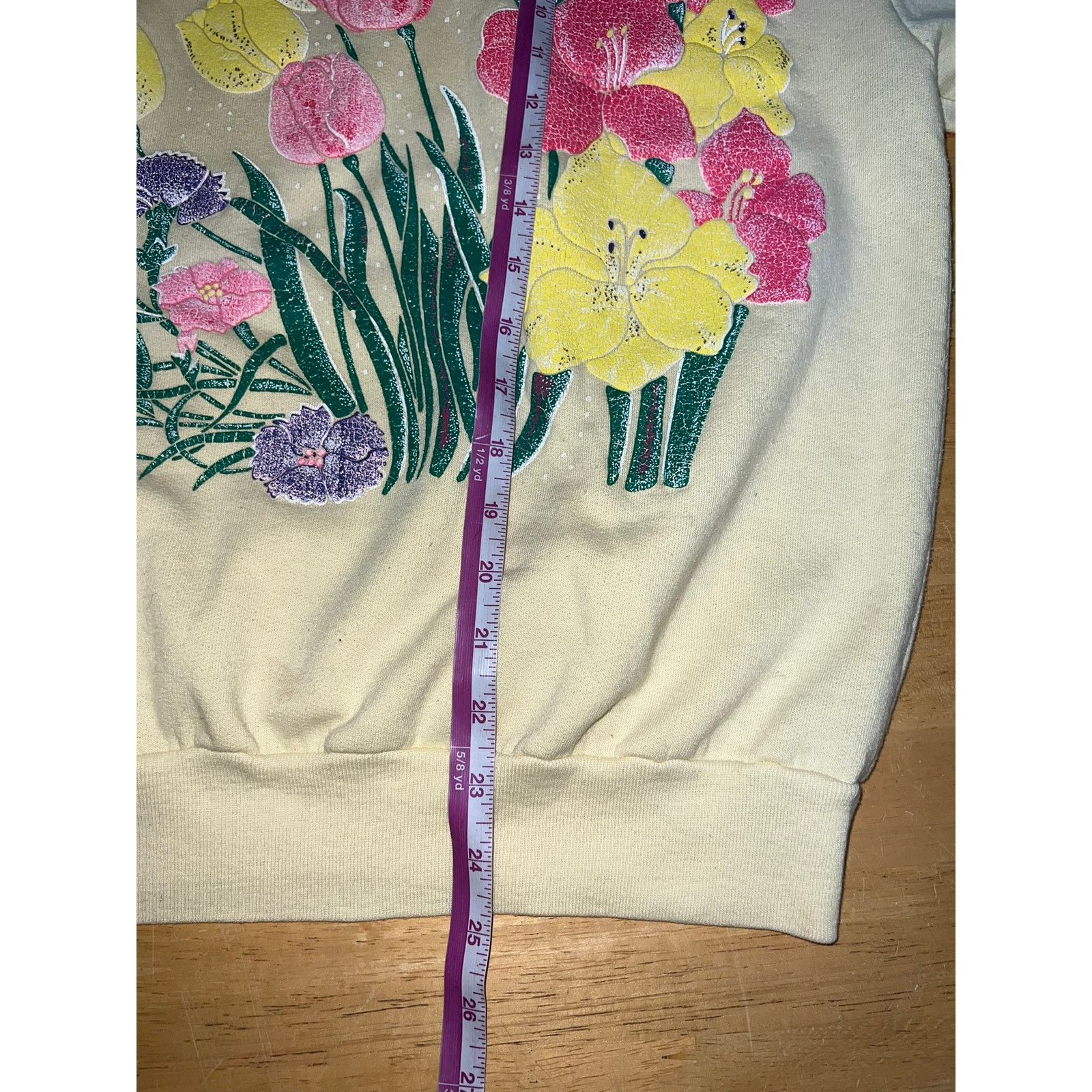 Vintage Vintage Flower Crewneck Floral Yellow Cottagecore Lace 90s M Size M / US 6-8 / IT 42-44 - 10 Thumbnail