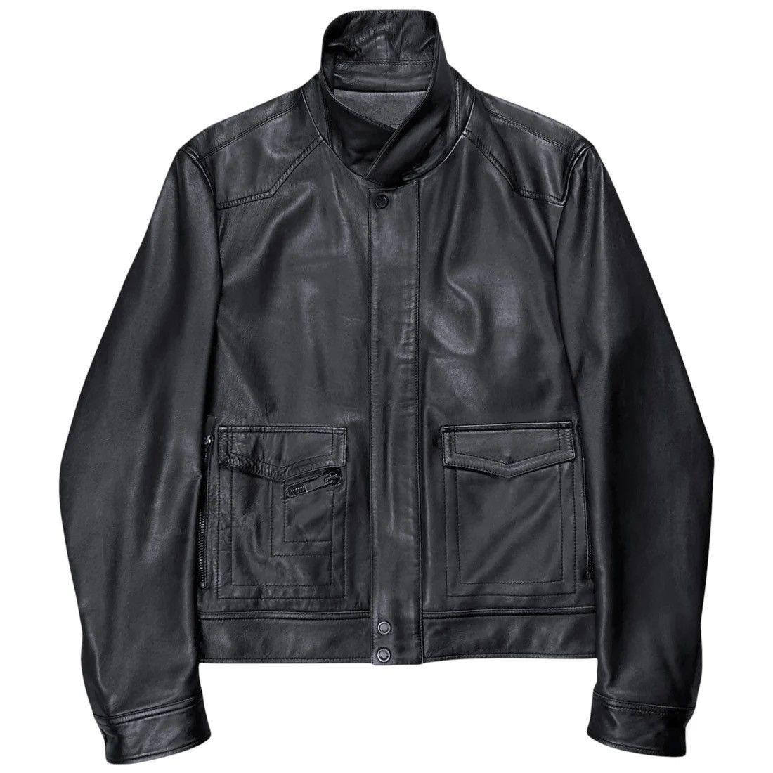Givenchy Givenchy Zip Pocket Leather Jacket - AW16 Size US M / EU 48-50 / 2 - 1 Thumbnail