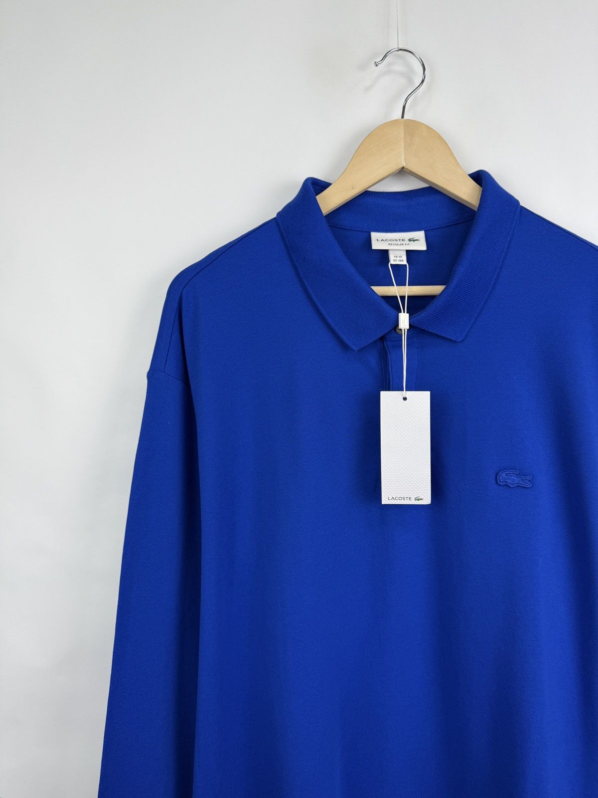 Lacoste 🇫🇷 NEW❗️ Lacoste Regular Fit Polo Long Sleeve Made in France Size US XXL / EU 58 / 5 - 10 Thumbnail