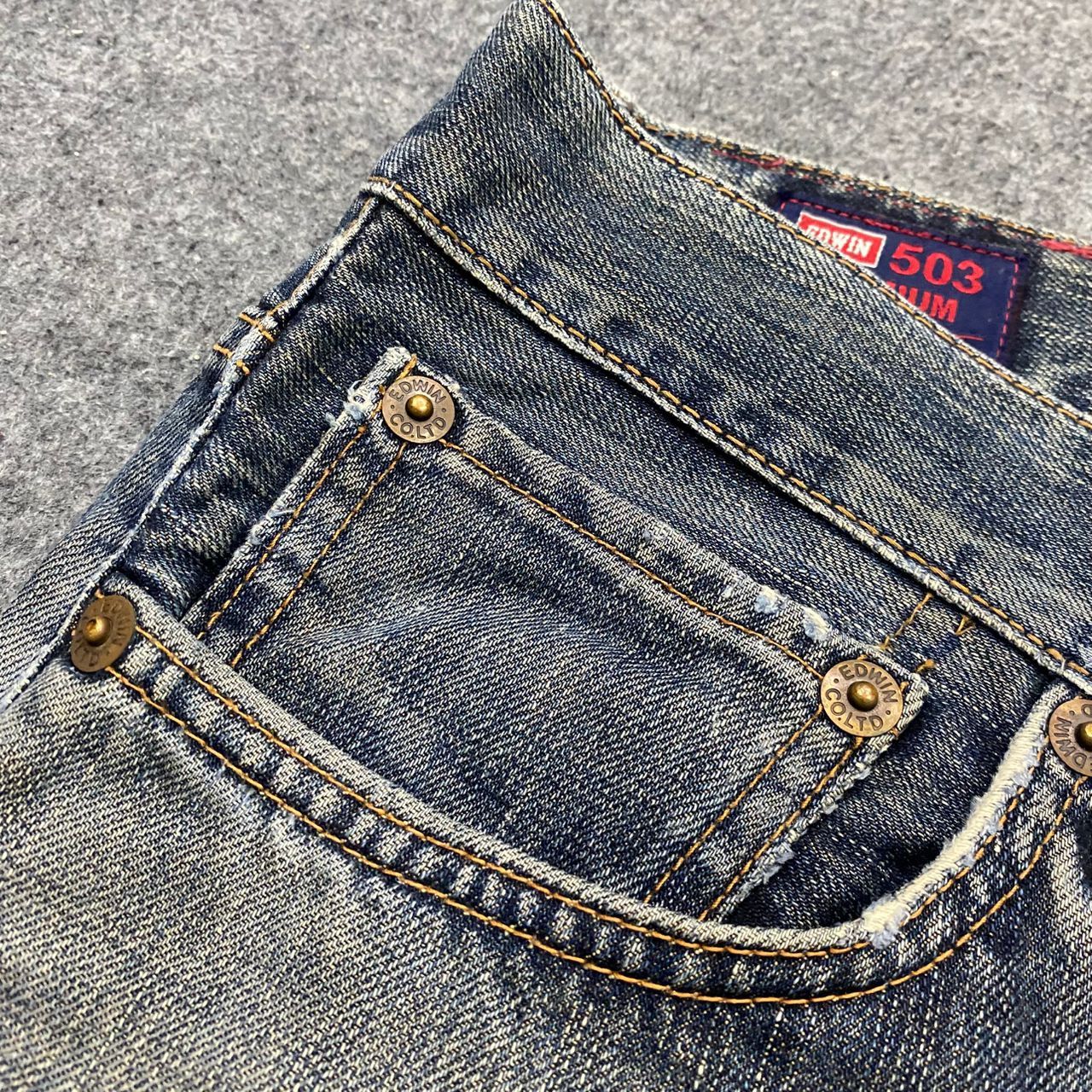 Edwin 💥Best Offer💥Vintage Edwin 503 Distressed Denim Size US 34 / EU 50 - 10 Thumbnail