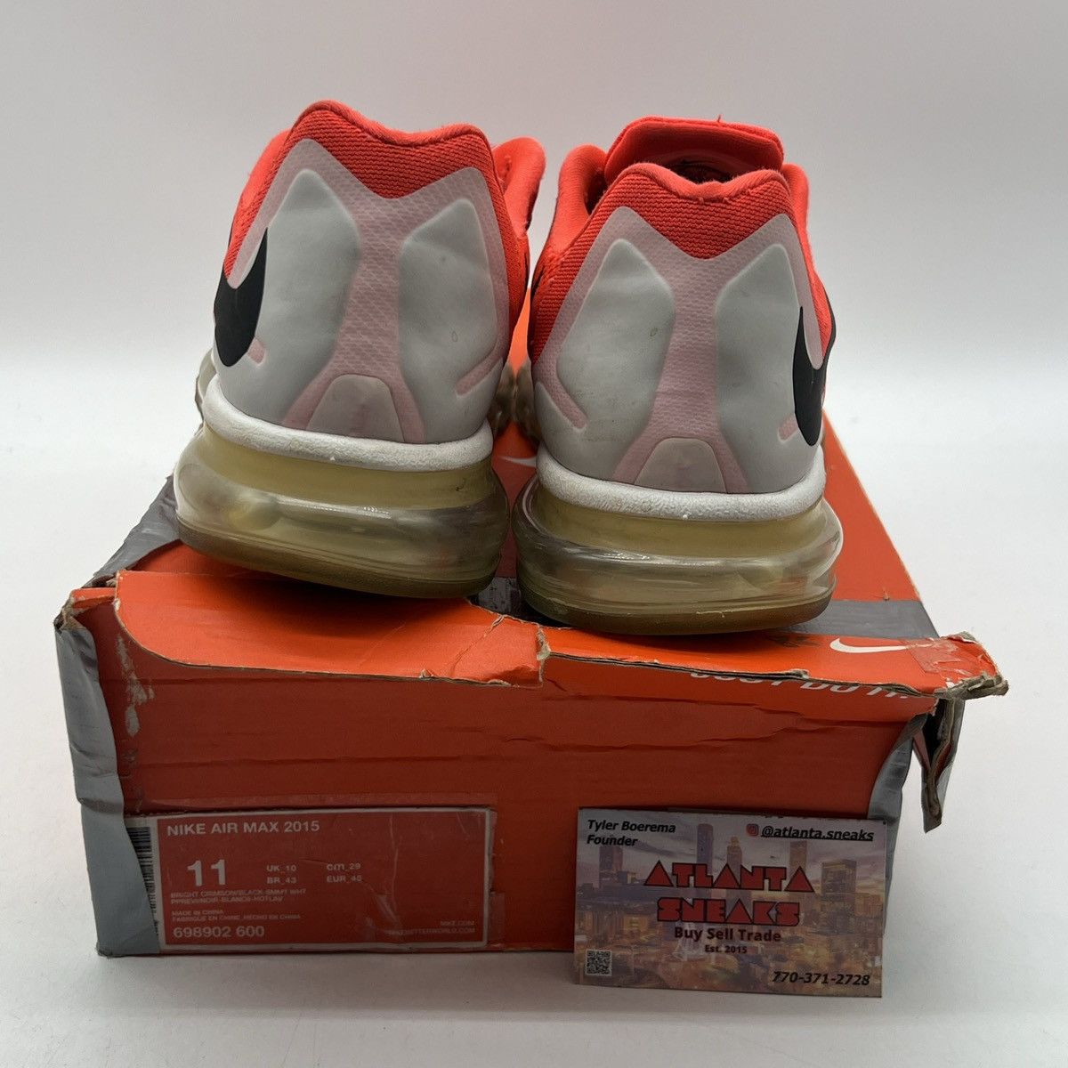 Nike Air max bright crimson Size US 11 / EU 44 - 3 Thumbnail
