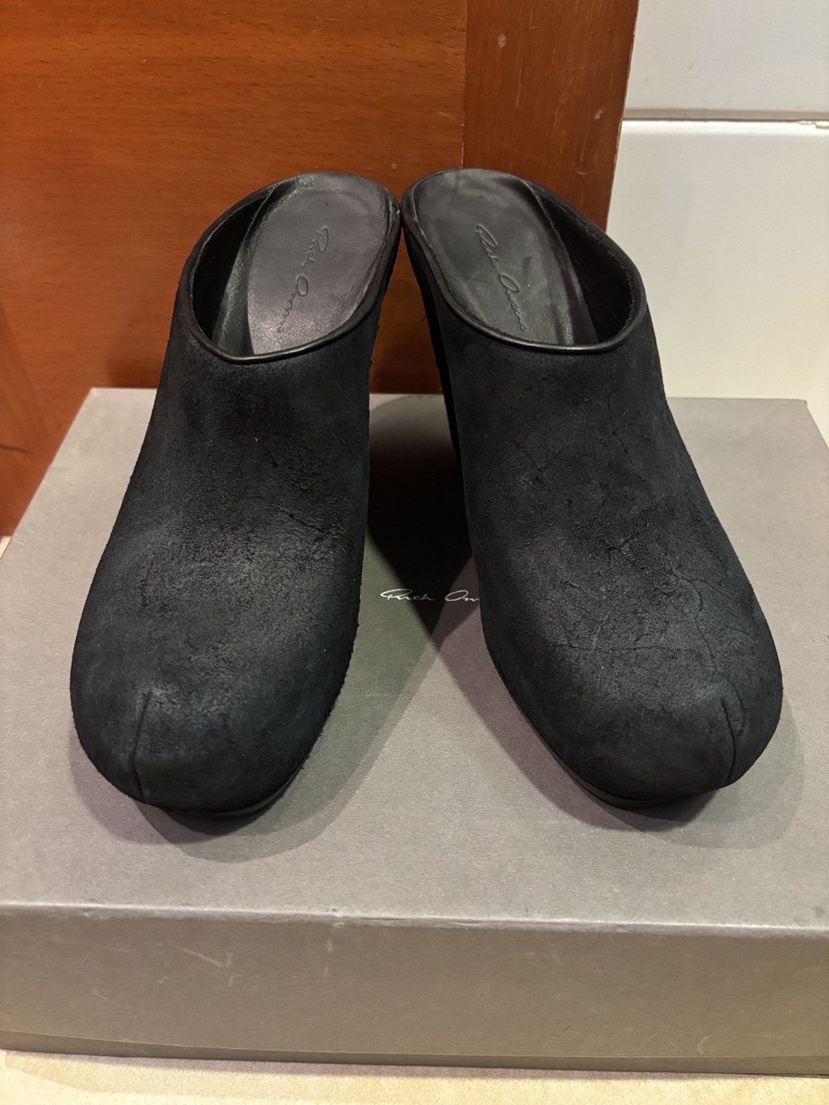 Rick Owens Rick Owens Black Suede Pumps Heels #36, 11cm Size US 6 / IT 36 - 1 Thumbnail