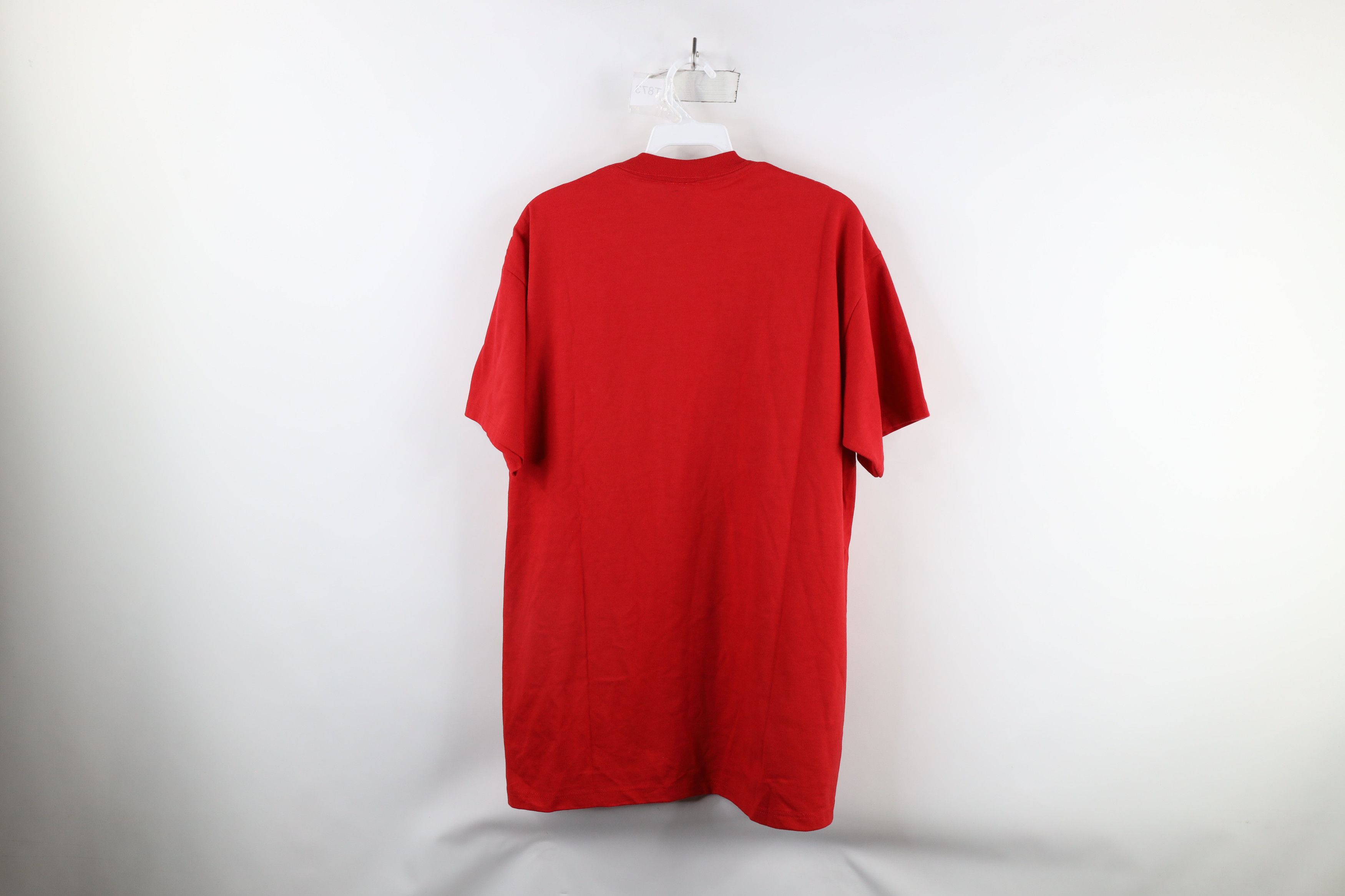 Vintage Vintage 90s Streetwear Heavyweight T-Shirt Red USA Size US L / EU 52-54 / 3 - 8 Thumbnail