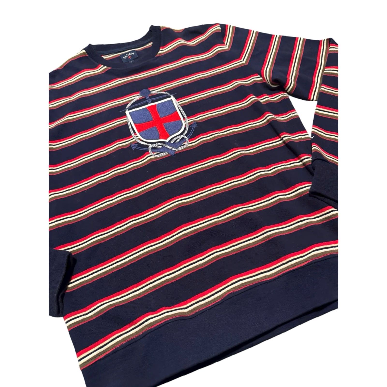 Noah NOAH NY Nautical Stripe Core Logo Anchor Sweatshirt FW17 AUTHENTIC Size L Rare Size US L / EU 52-54 / 3 - 7 Thumbnail