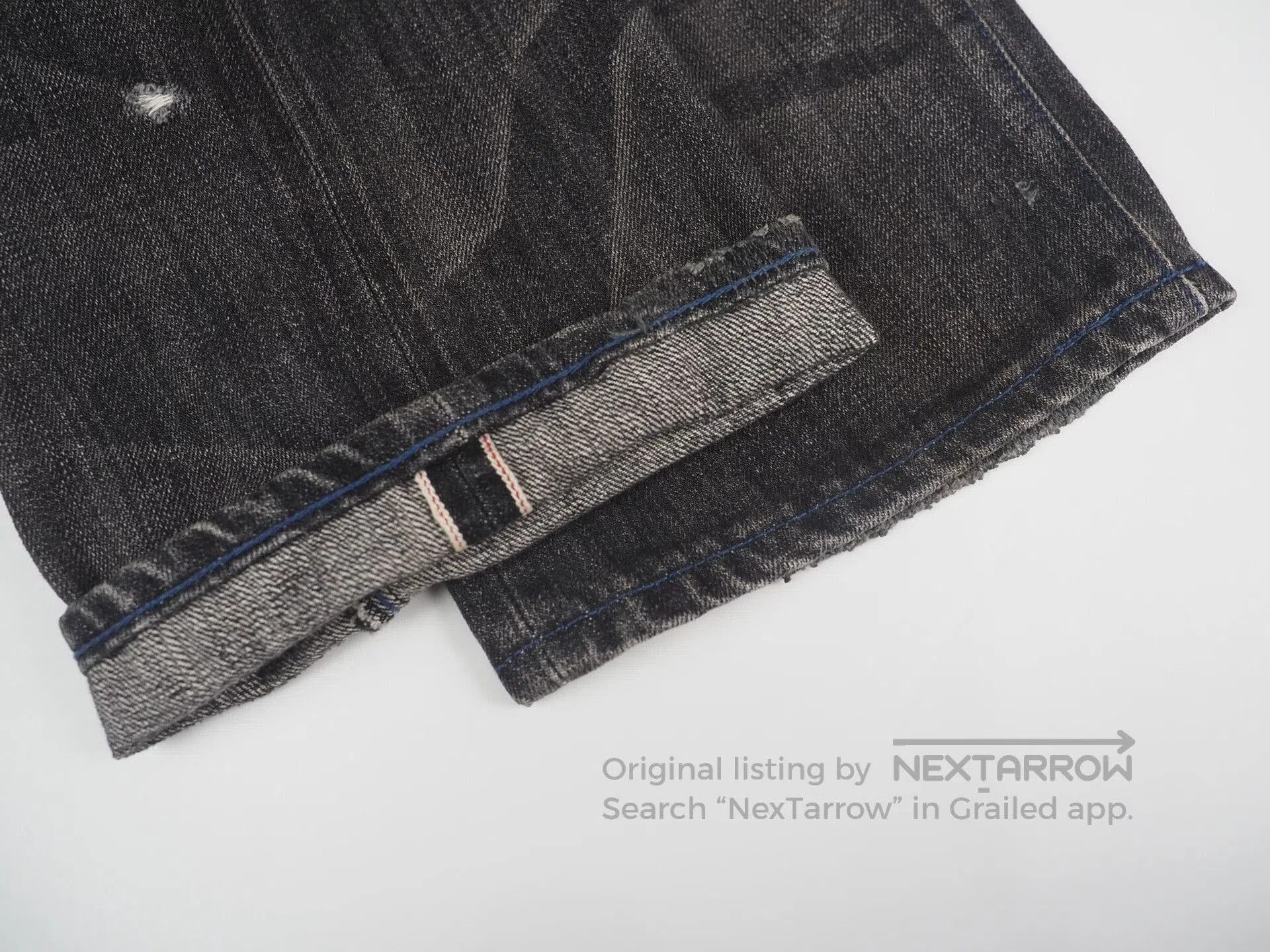 Neighborhood Neighborhood Beaded Savage Narrow Denim Black. Size US 34 / EU 50 - 6 Thumbnail