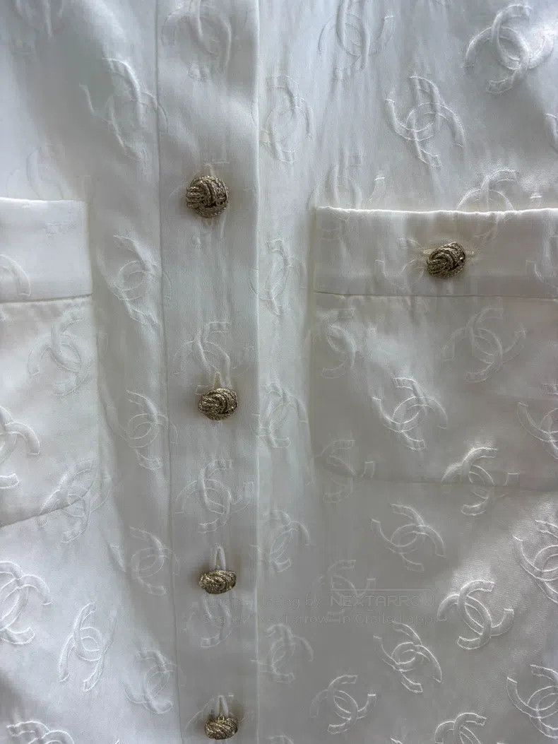 Chanel Chanel White dark flower relief coat Size XXS / US 00 / IT 34 - 3 Thumbnail