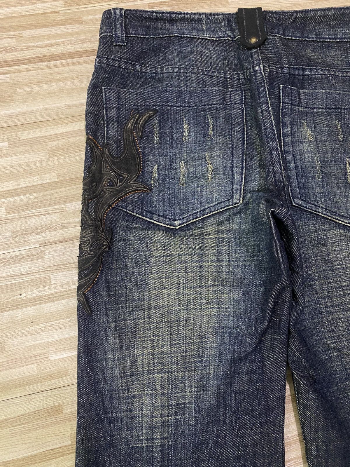 Japanese Brand 💥INSANE 90s JAPANESE MUDWASH EMBROIDERY TATTOO STYLE JEANS💥 Size US 30 / EU 46 - 13 Thumbnail