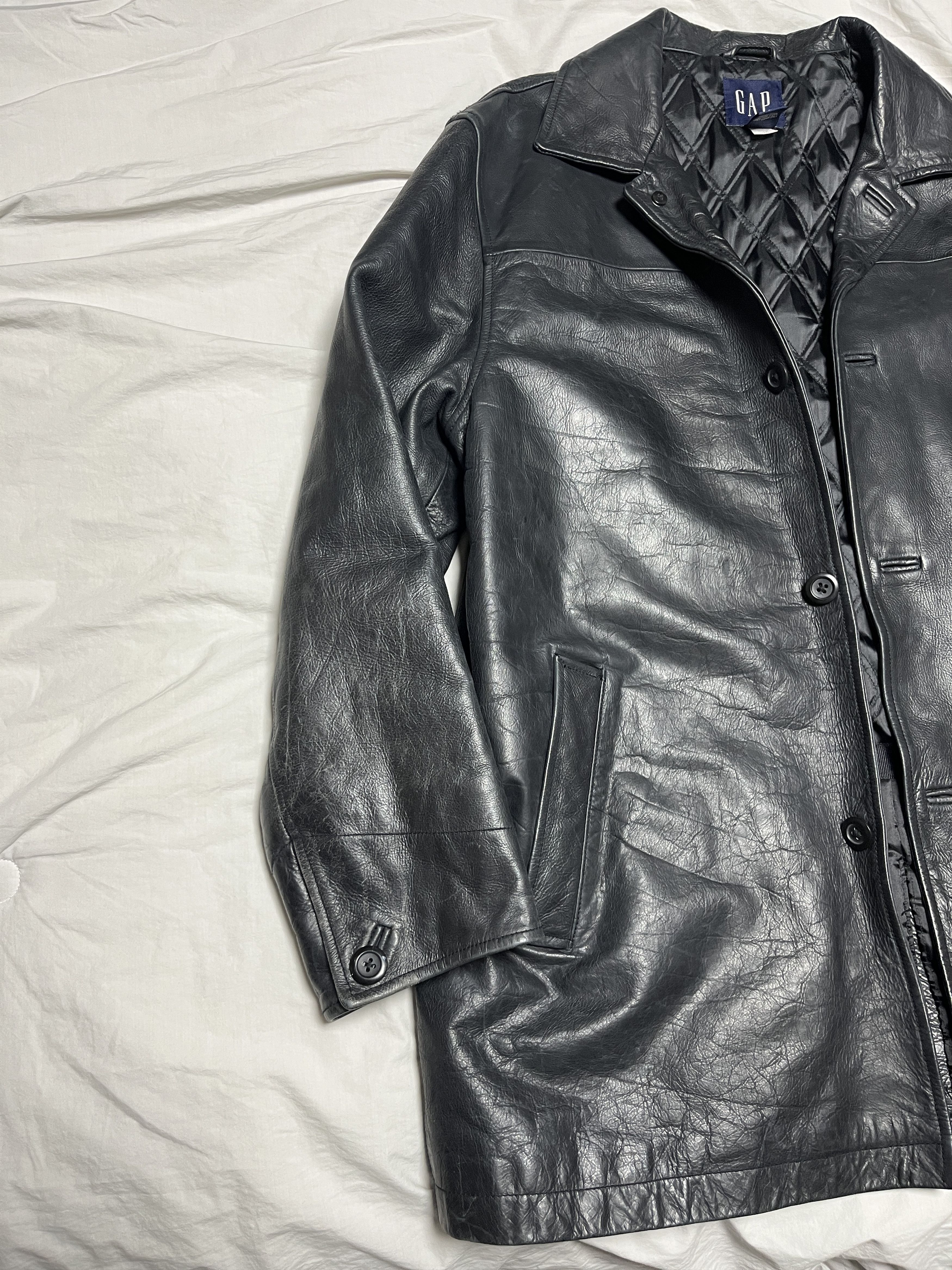 Gap old gap leather car coat Size US L / EU 52-54 / 3 - 2 Thumbnail