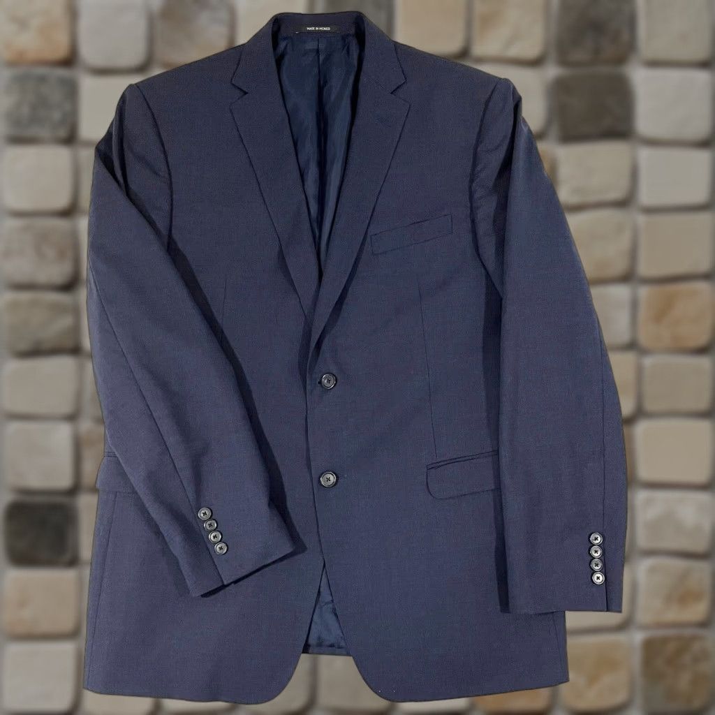 Ermenegildo Zegna Z Zegna Men’s Wool Suit Jacket Navy 44R IT 54R Single-Breasted Two-Button Vintage (Pre-owned) Mens Size 42R - 1 Thumbnail