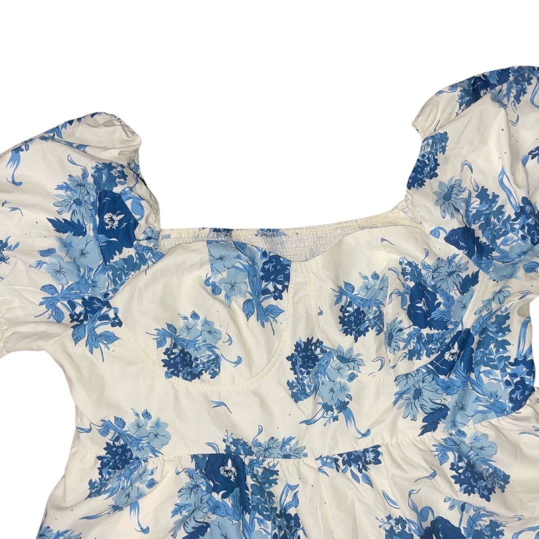 Cider CIDER SQUARE NECK PUFF SLEEVE FLORAL JUMPSUIT CURVE & PLUS Size 42" / US 20 - 3 Thumbnail