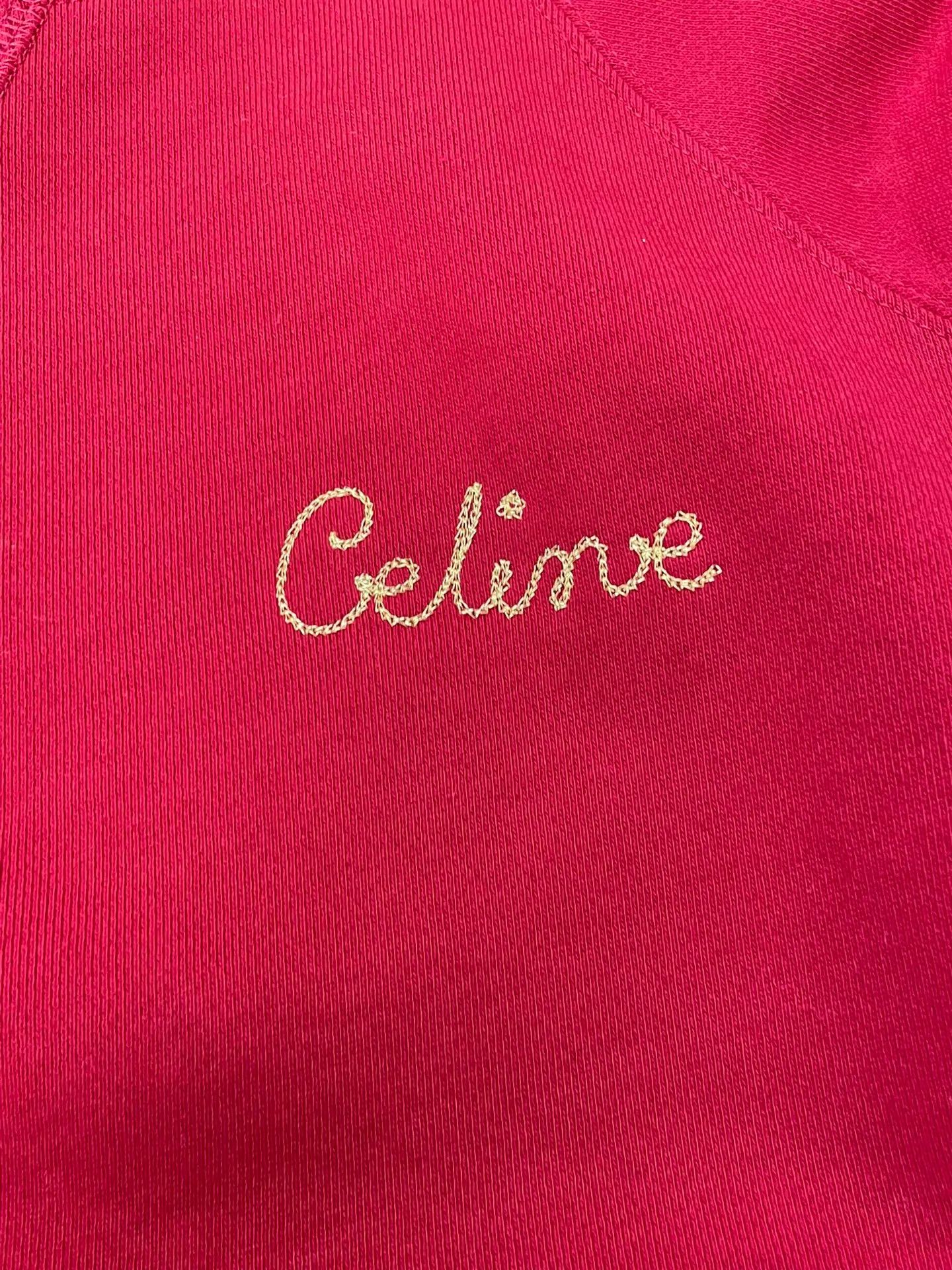 Celine Celine Red Logo Crewneck Sweatshirt S New With Tags Size S / US 4 / IT 40 - 2 Thumbnail