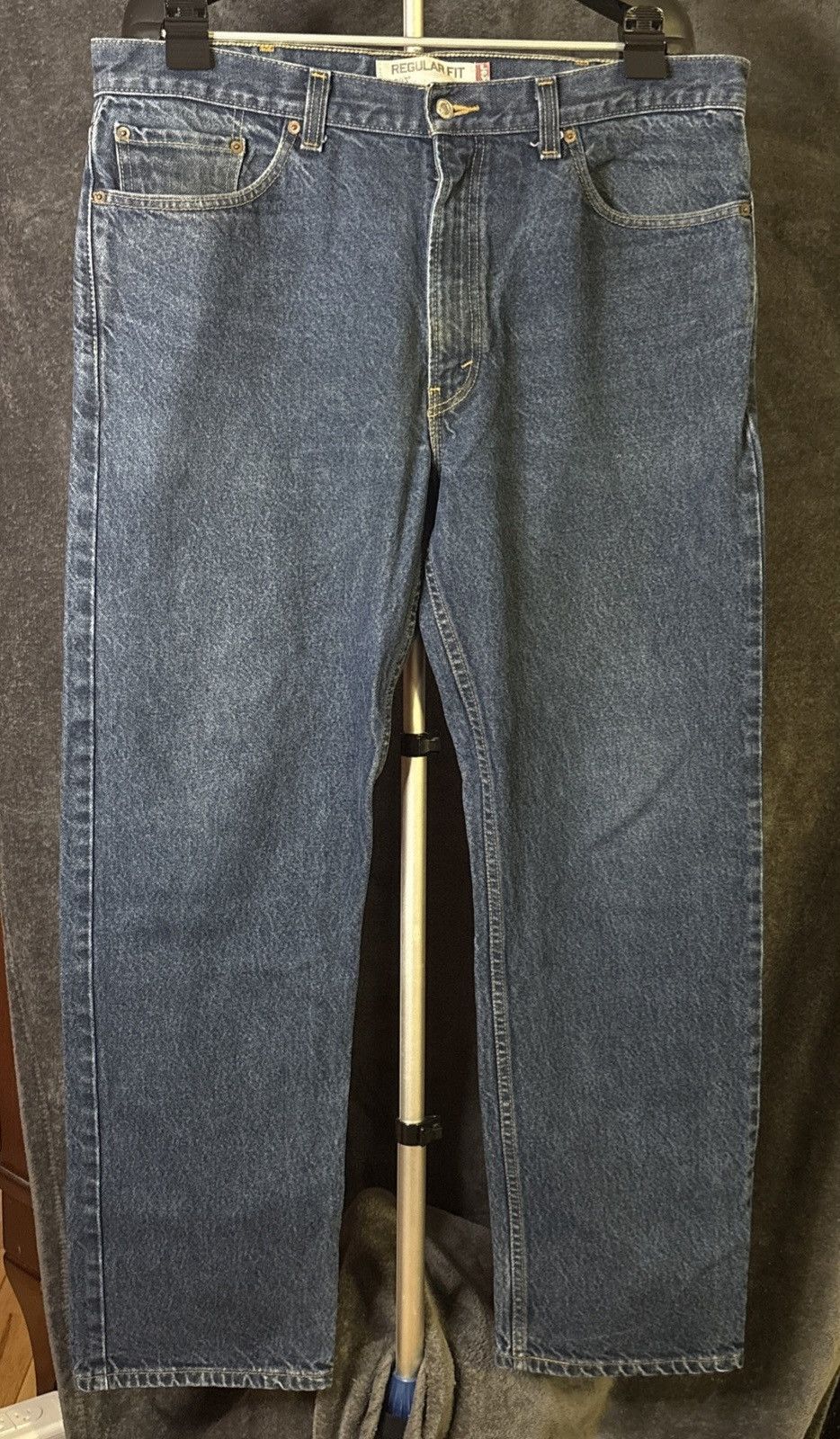 Levi's Levis 505 Mens Blue Denim Jeans Button Size 38 x 32 B7-4 Size US 38 / EU 54 - 4 Thumbnail