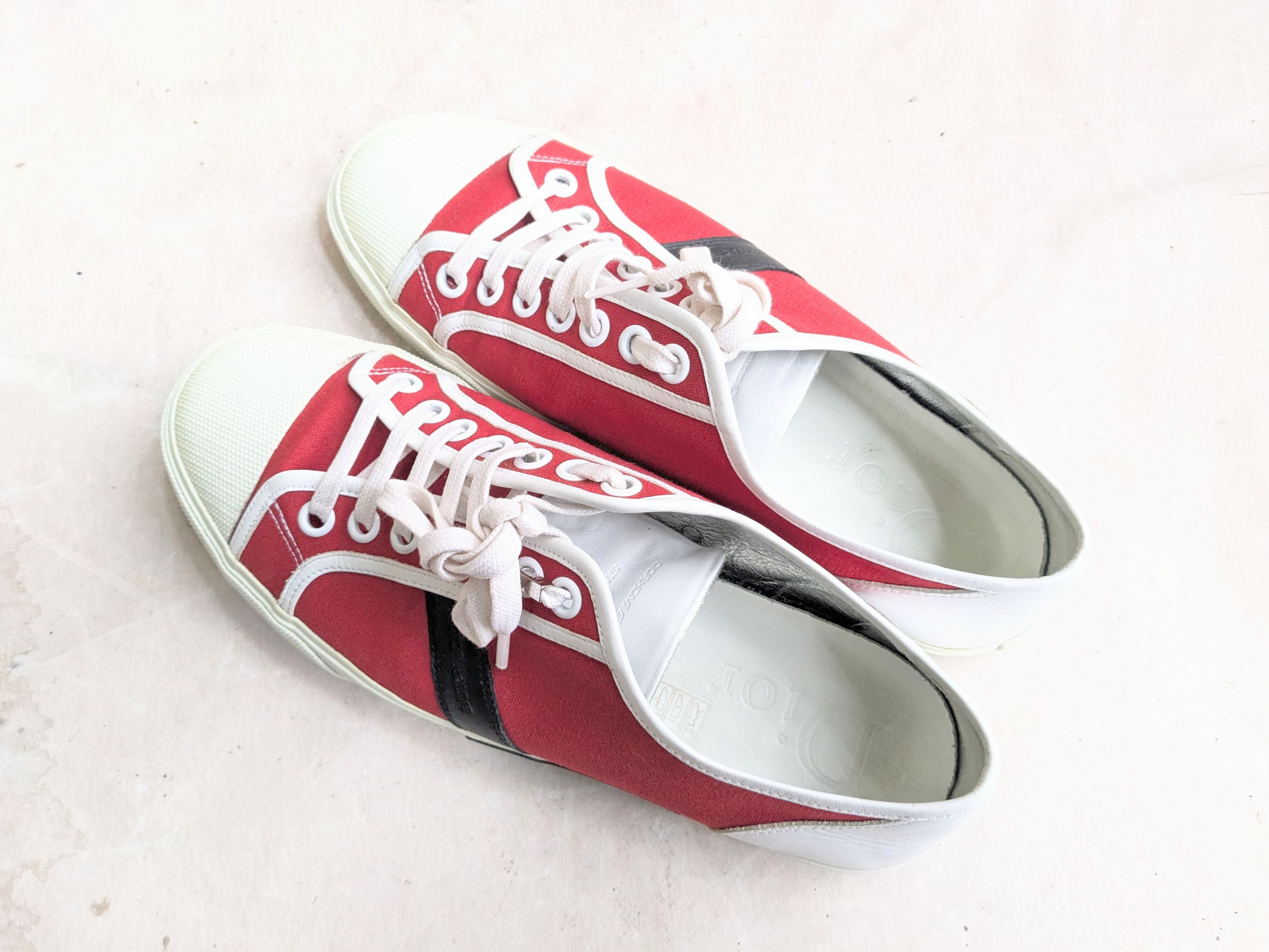 Dior Dior Homme Sneakers Red 10 Low Tops Canvas Size US 10 / EU 43 - 16 Thumbnail