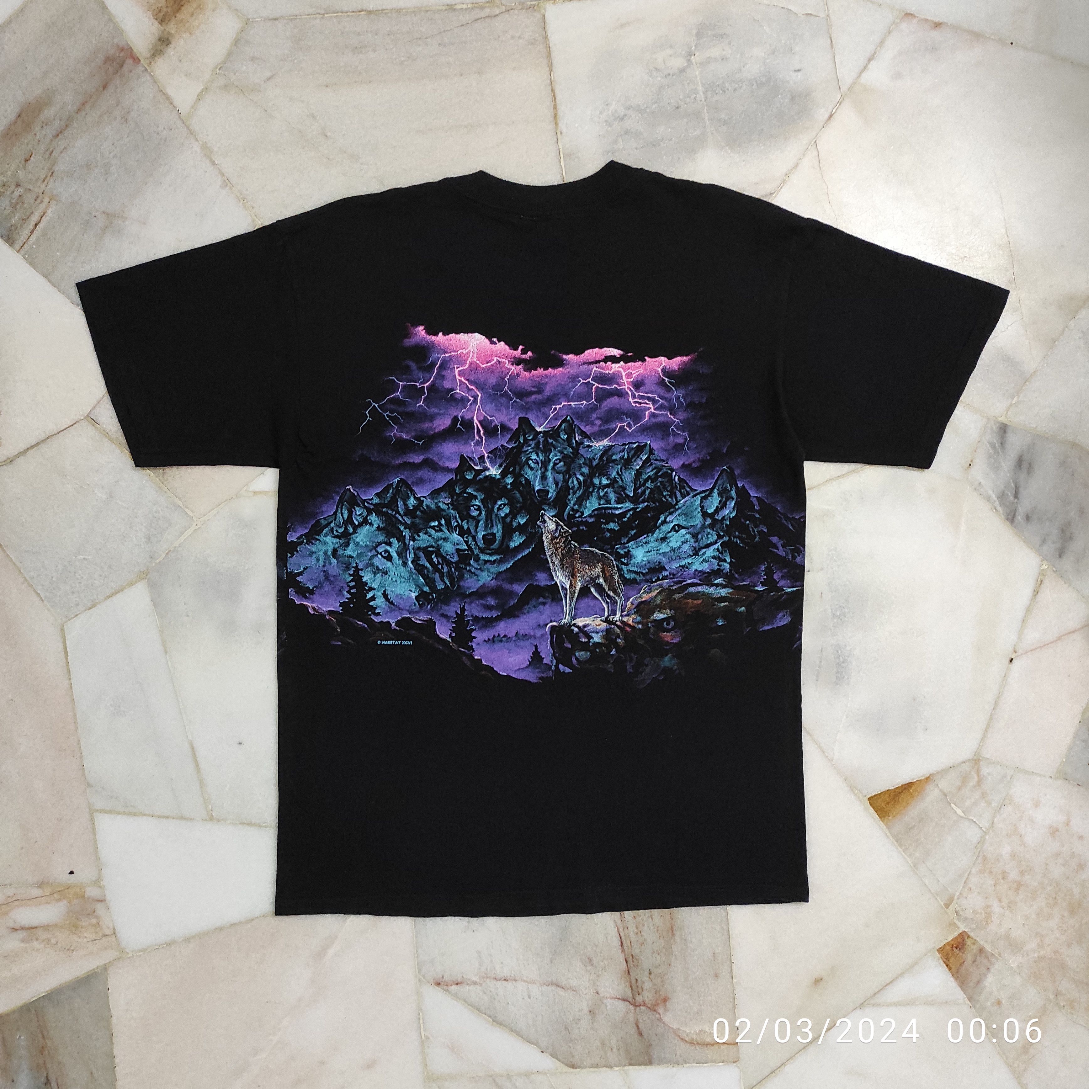 Habitat Vintage 1996 HABITAT WOLF AND THUNDER LIGHTNING OVP TEE Size US L / EU 52-54 / 3 - 13 Thumbnail