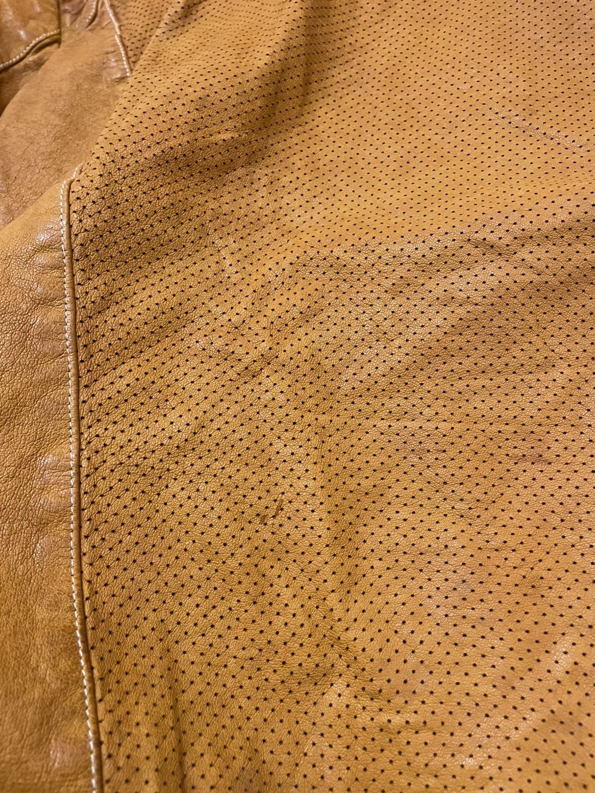Japanese Brand Kyoji Maruyama Cowhide Leather Mesh Hybrid Jacket Size US M / EU 48-50 / 2 - 10 Thumbnail