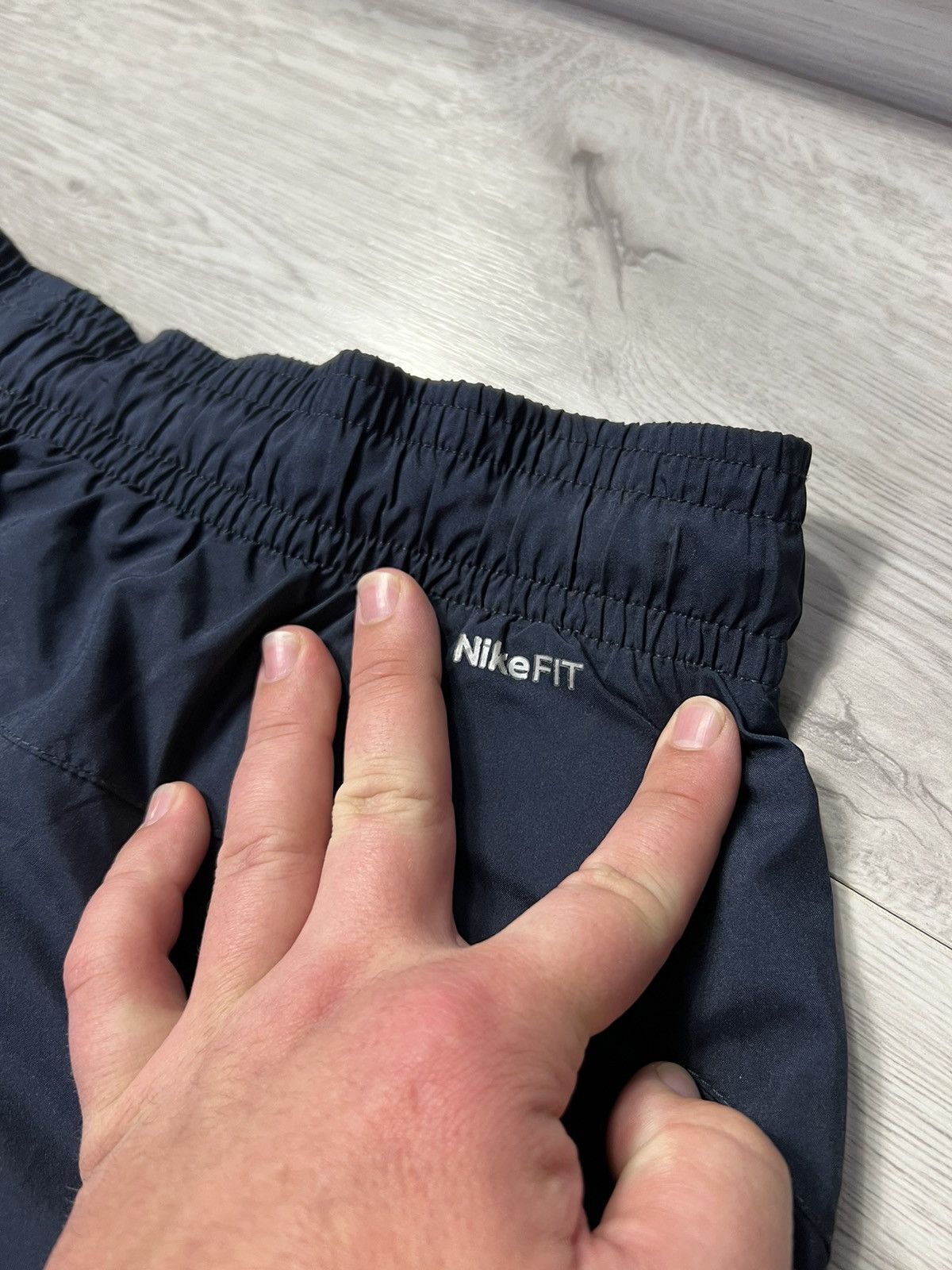Nike × Vintage Vintage Nike Nylon Shorts Embroidered Swoosh Logo Size US 36 / EU 52 - 2 Thumbnail