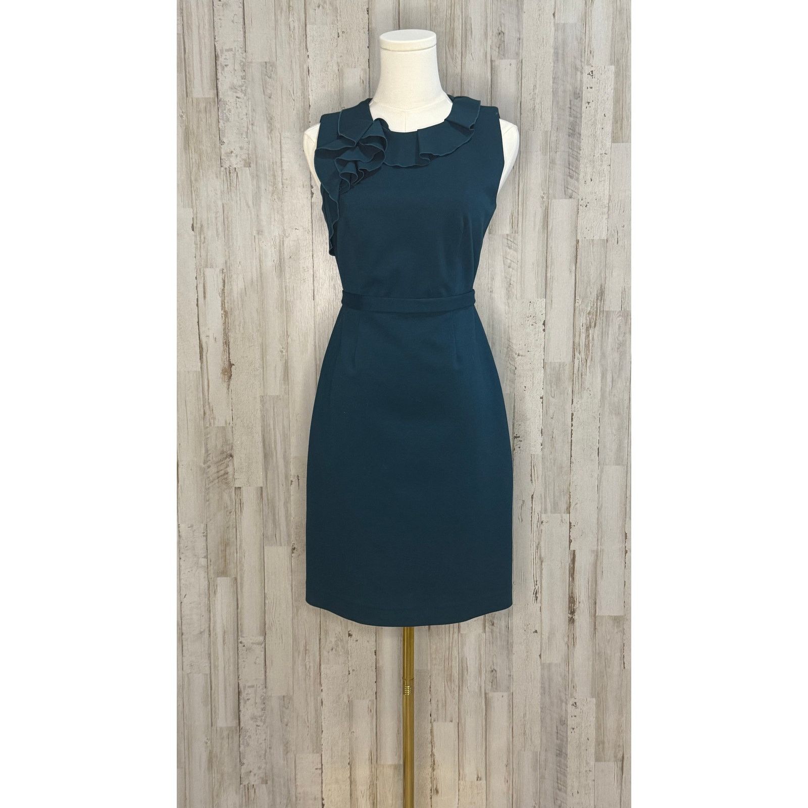 Elie Tahari Elie Tahari Women's Sleeveless Sheath Dress Blue Belted Size XS / US 0-2 / IT 36-38 - 3 Thumbnail
