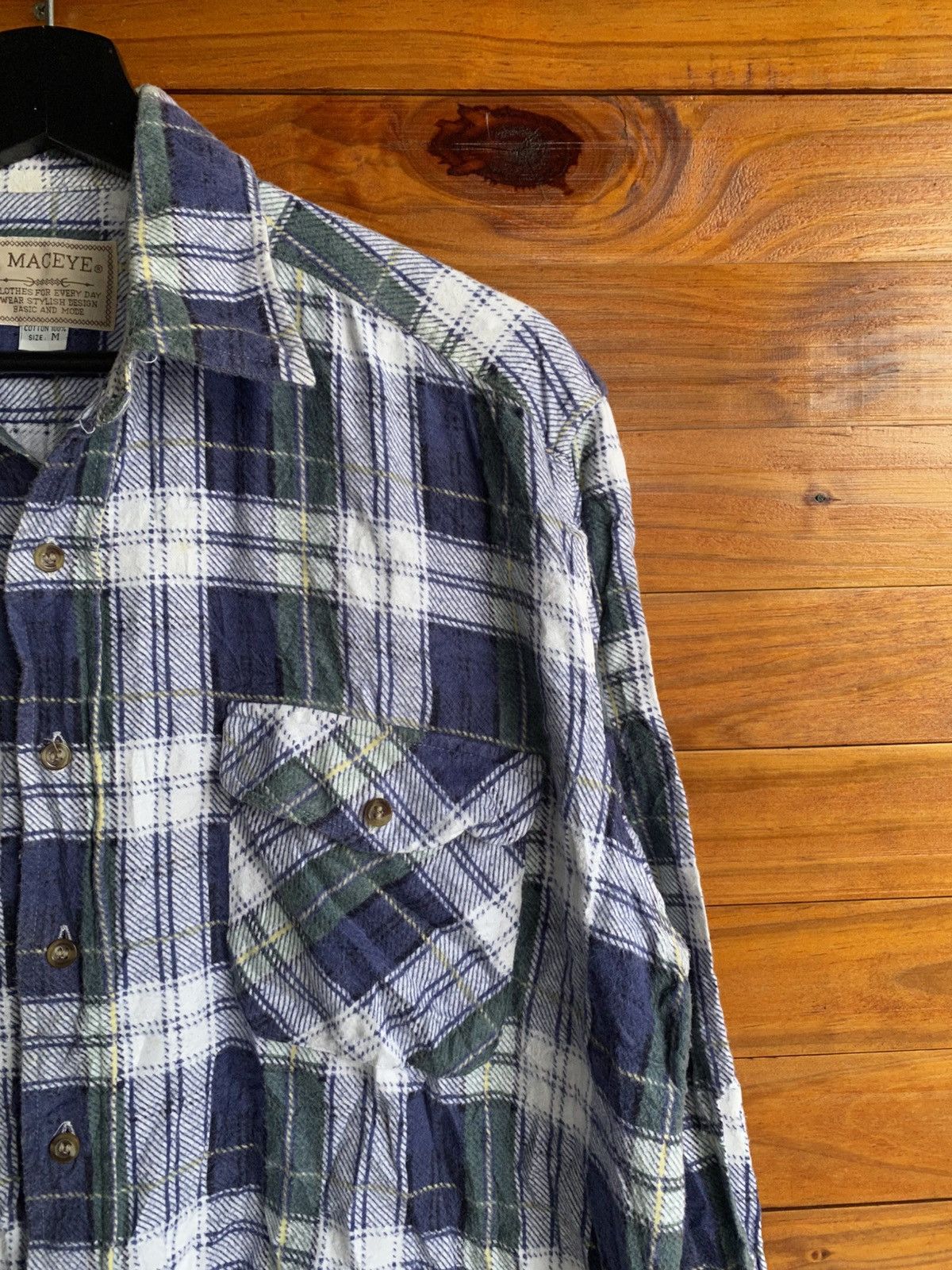 Japanese Brand Vintage MACEYE Plaid Flannel Shirt Workwear Style Size US M / EU 48-50 / 2 - 6 Thumbnail