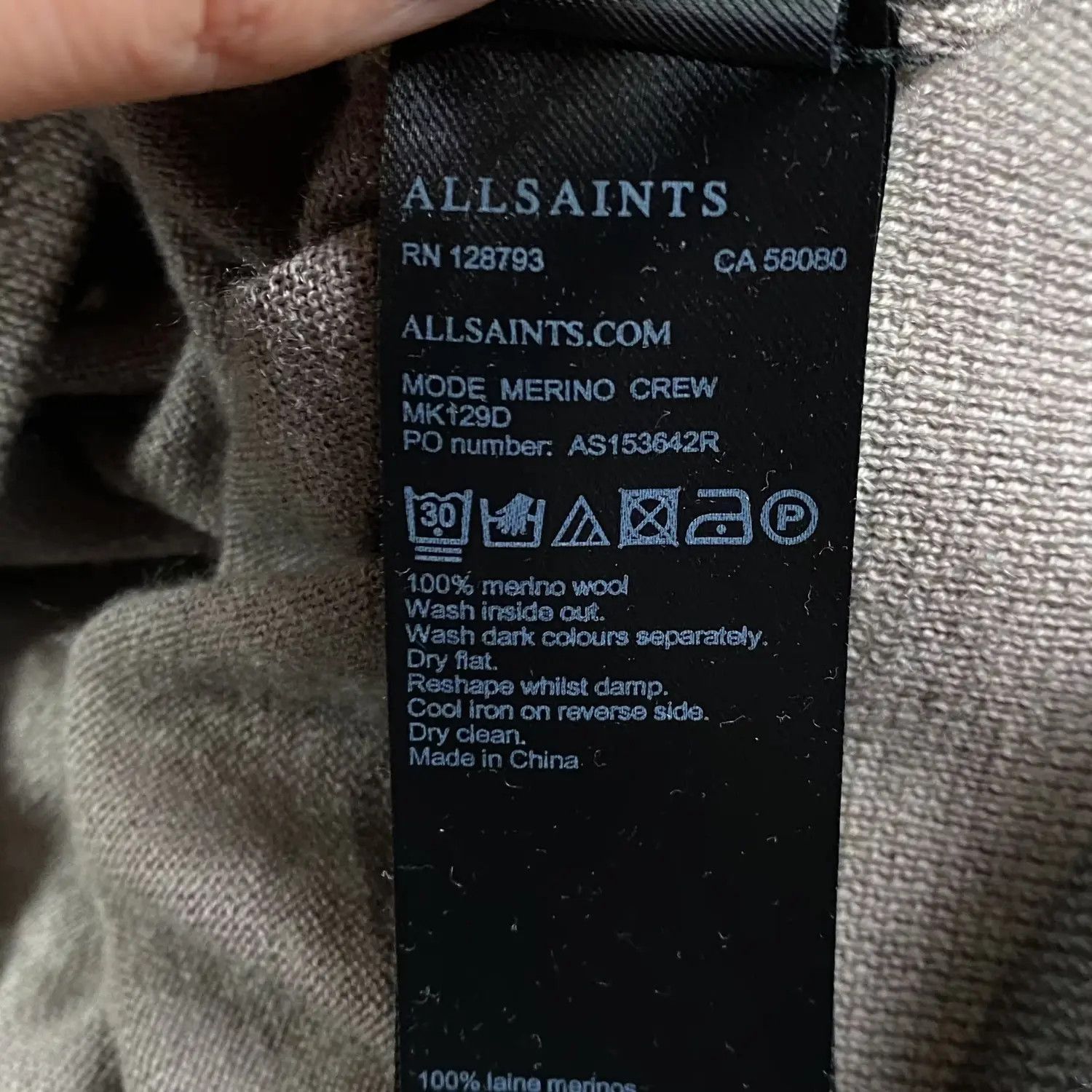 Allsaints Mens Allsaints Sweater Size L Size US L / EU 52-54 / 3 - 6 Thumbnail