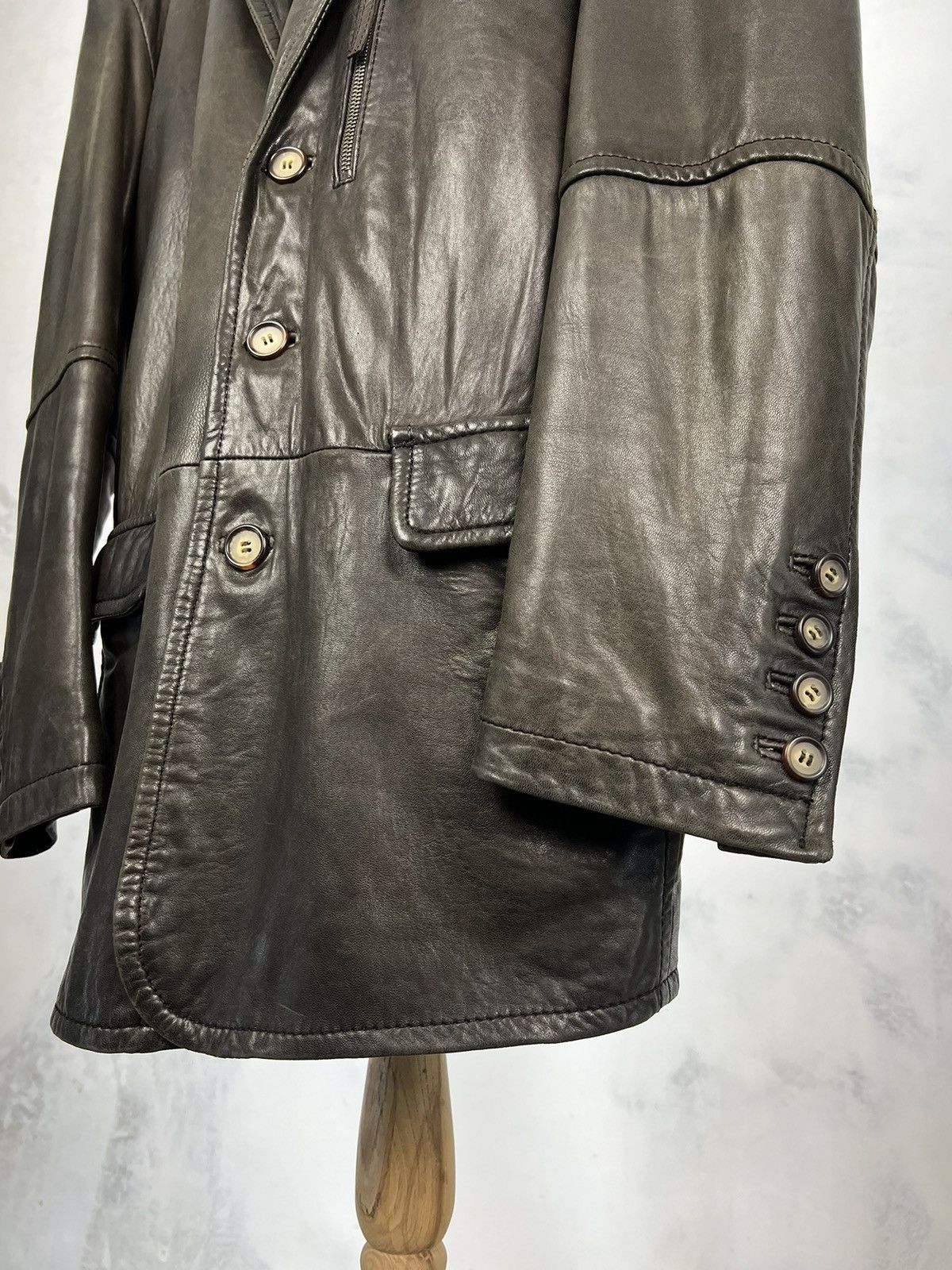 Milestone Milestone Leather Blazer Jacket Size L - XL Size US XL / EU 56 / 4 - 6 Thumbnail