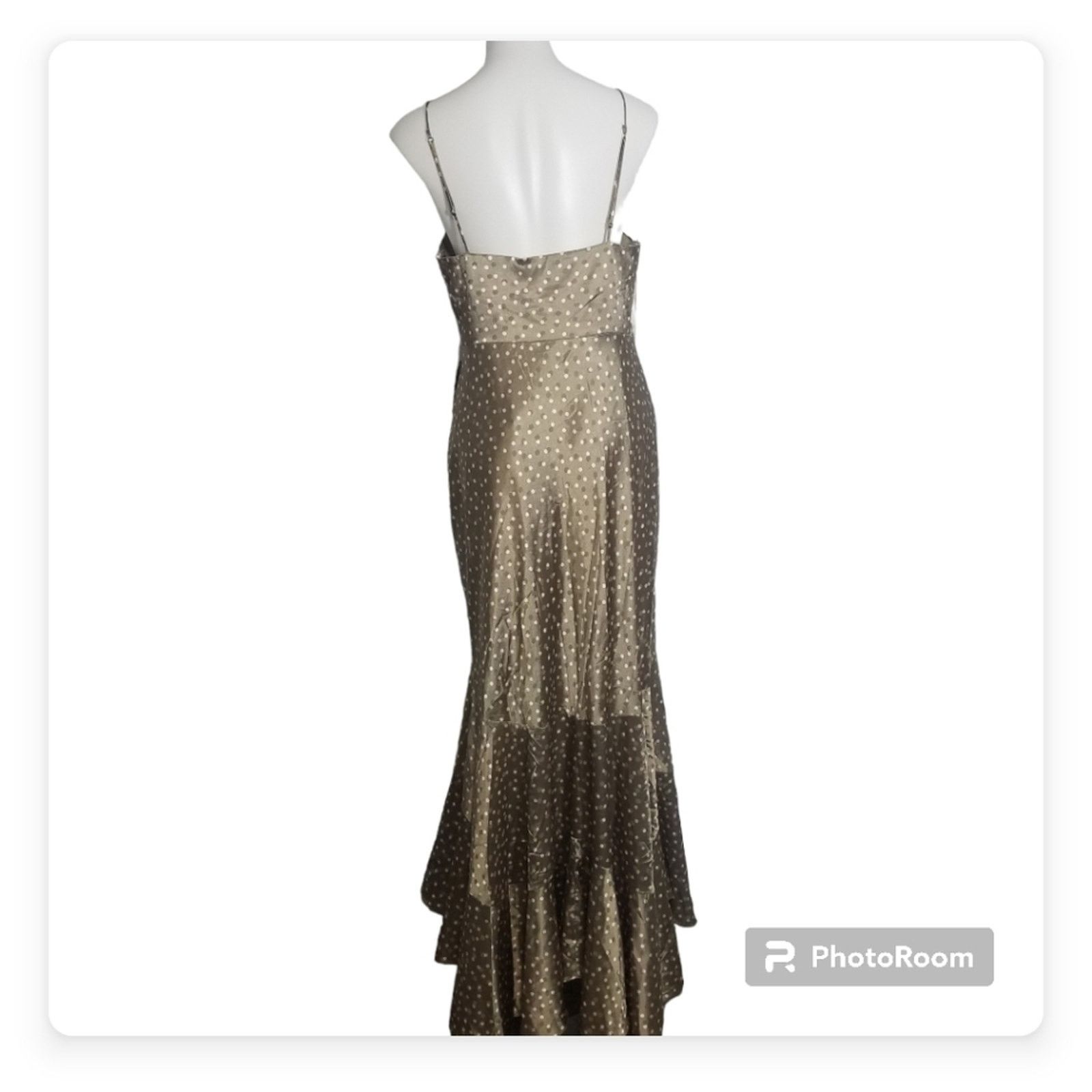 Significant Other NWT Significant Other Sofia Satin Polka Dot Maxi Dress Size L / US 10 / IT 46 - 4 Thumbnail
