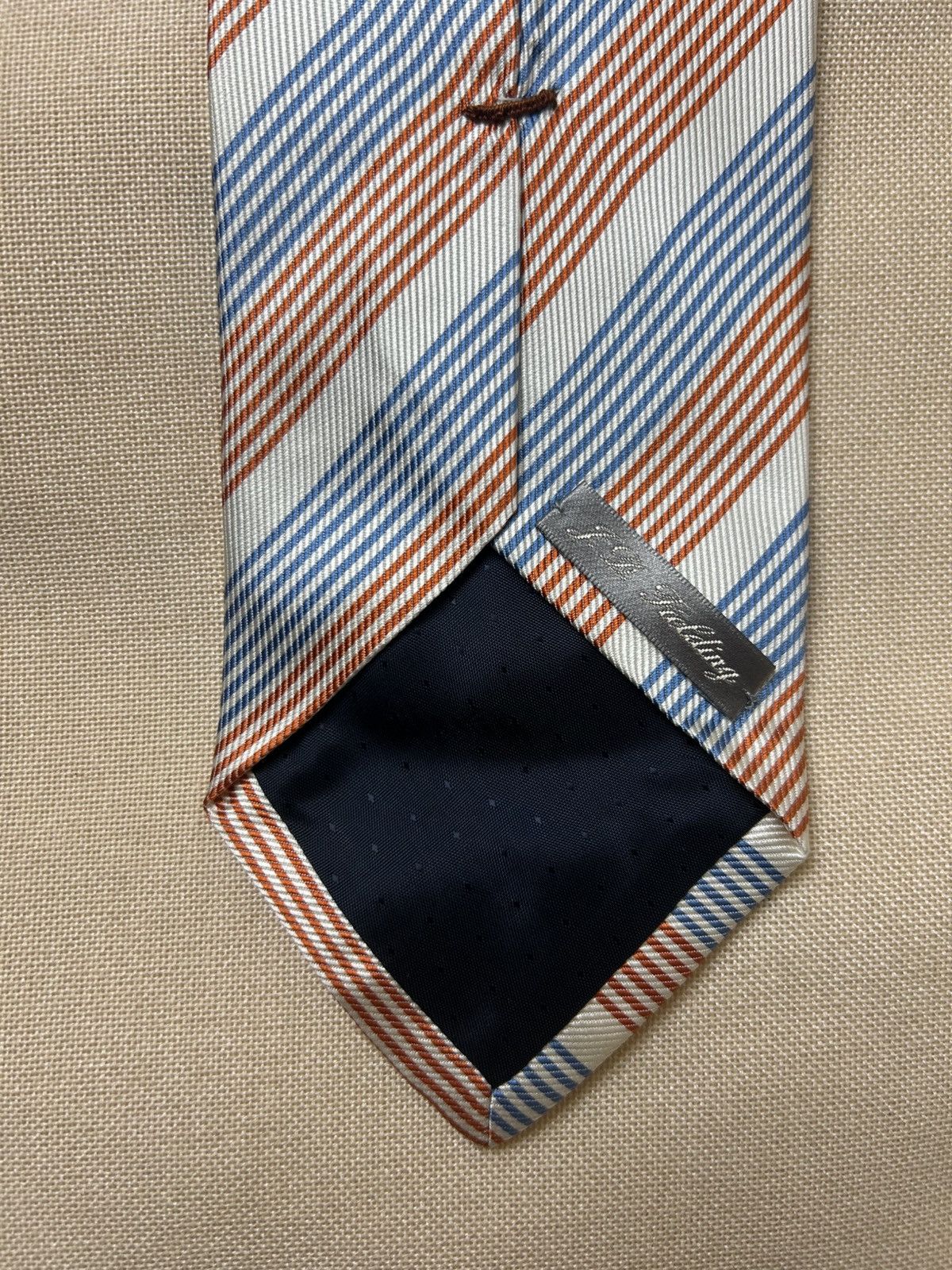 Other J. D. Fielding white colour striped Silk Mens Tie Size ONE SIZE - 4 Thumbnail