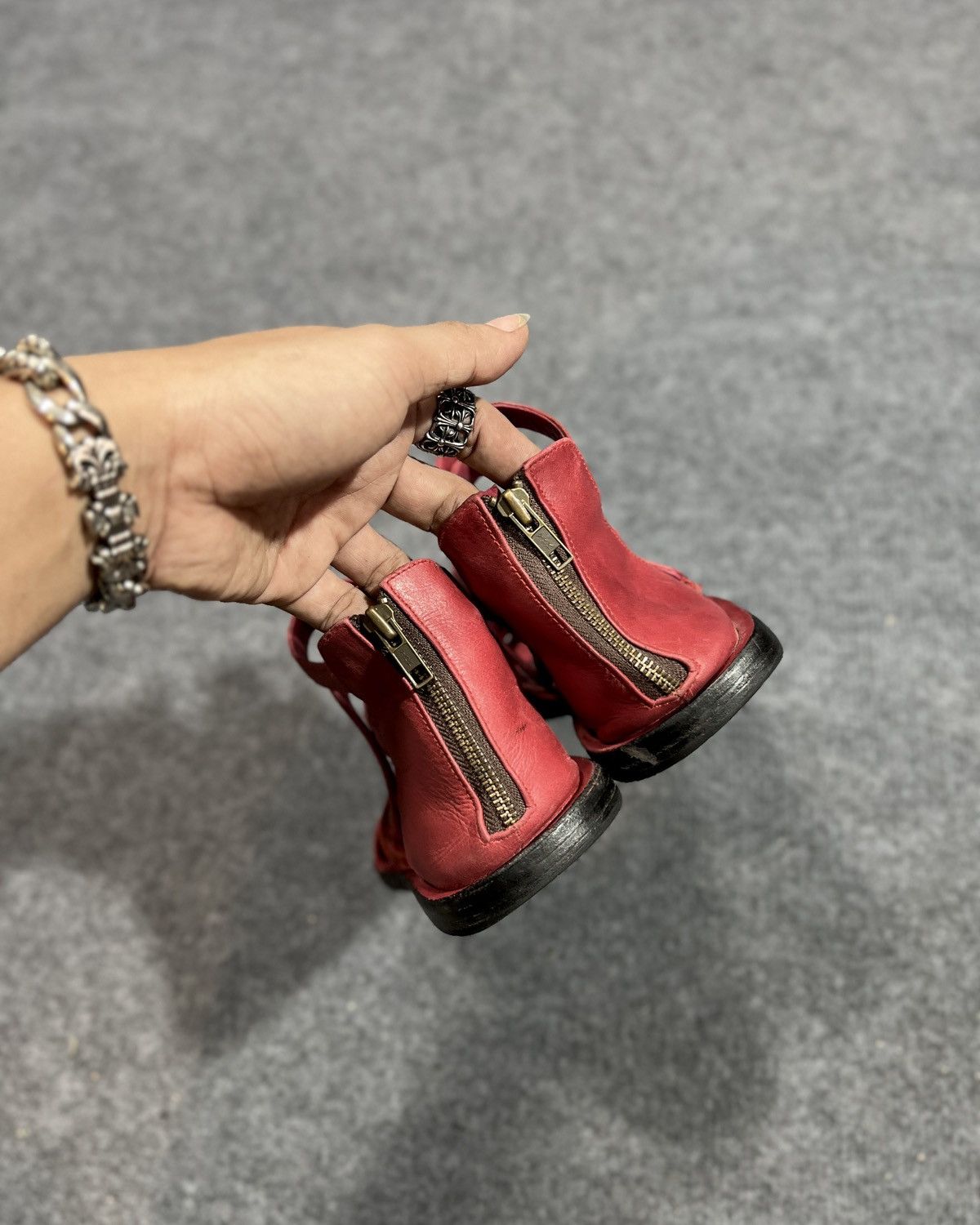 Alfredo Bannister Alfredo Bannister Red Leather Sandal Size US 9 / EU 42 - 11 Thumbnail